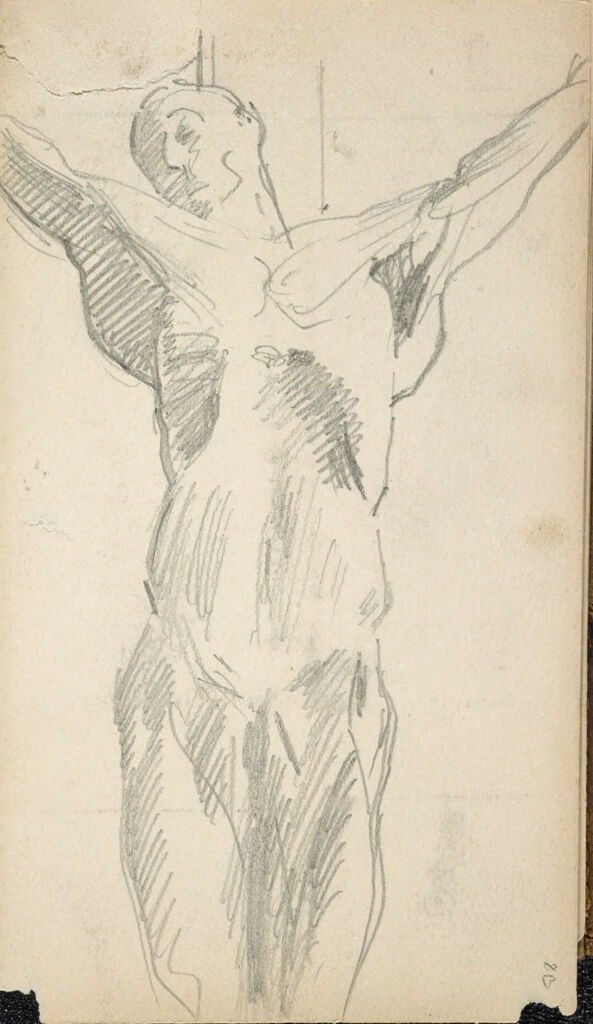 Study For A Crucifix; Verso: Partial Study For A Crucifix