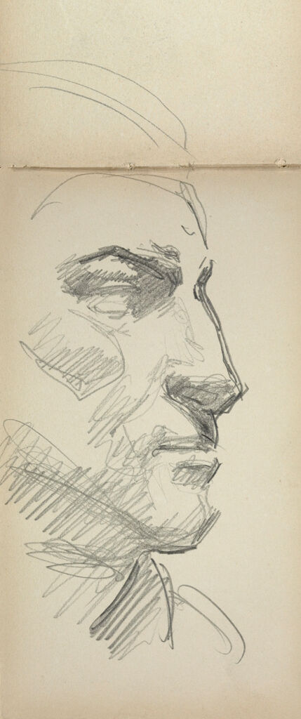 Blank Page; Verso: Head Of Brutus, After Michelangelo