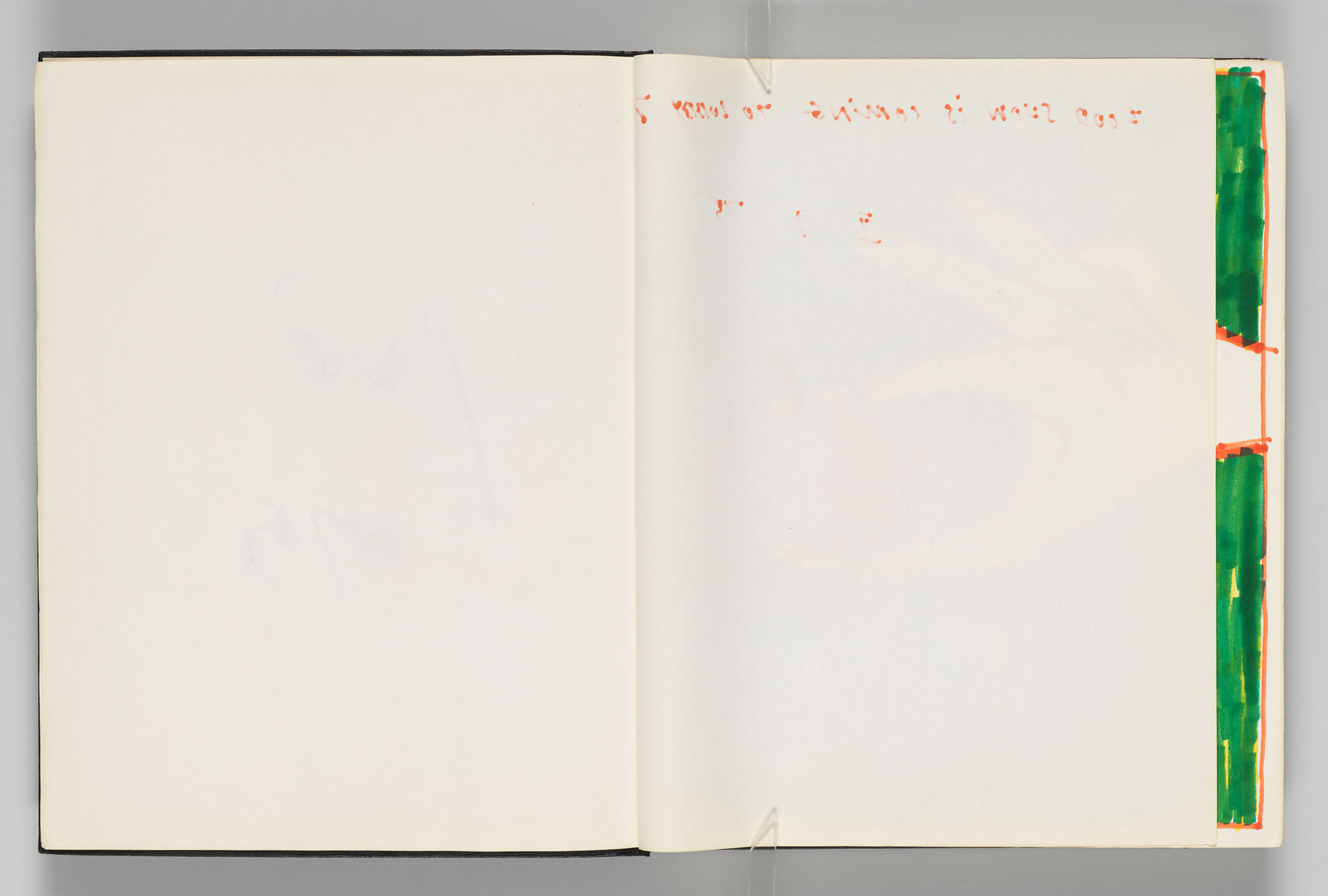 Untitled (Blank, Left Page); Untitled (Bleed-Through Of Following Page, Right Page)