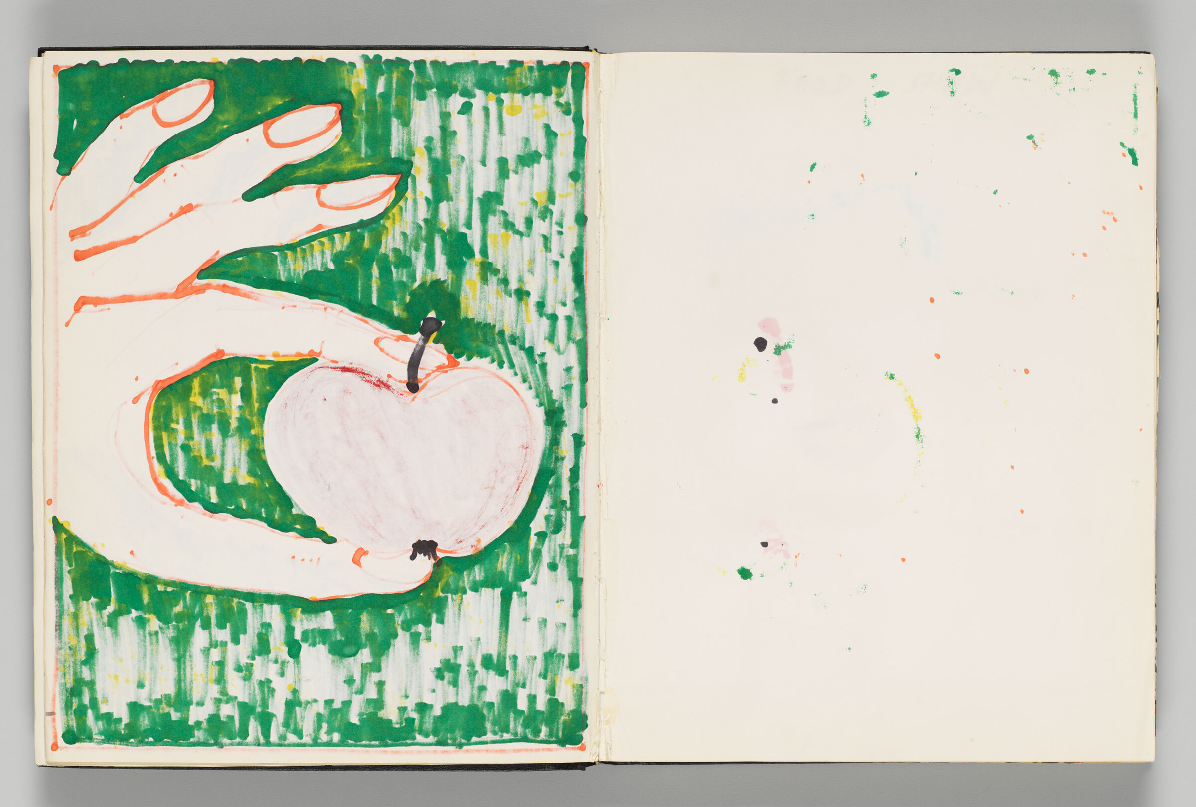 Untitled (Bleed-Through Of Previous Page, Left Page); Untitled (Blank With Color Transfers, Right Page)