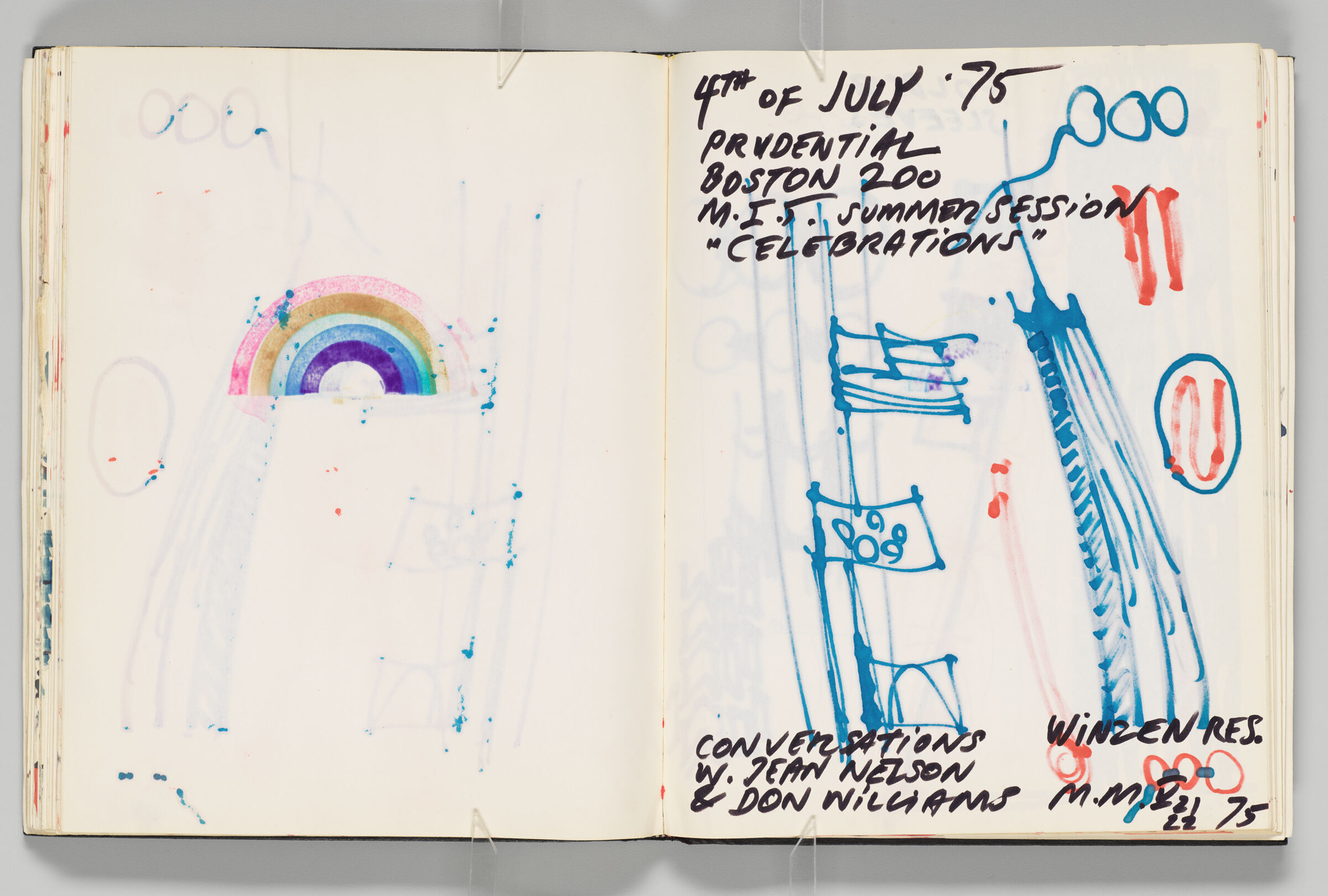 Untitled (Bleed-Through Of Previous Page, Left Page); Untitled (Notes And Bleed-Through Of Following Page, Right Page)