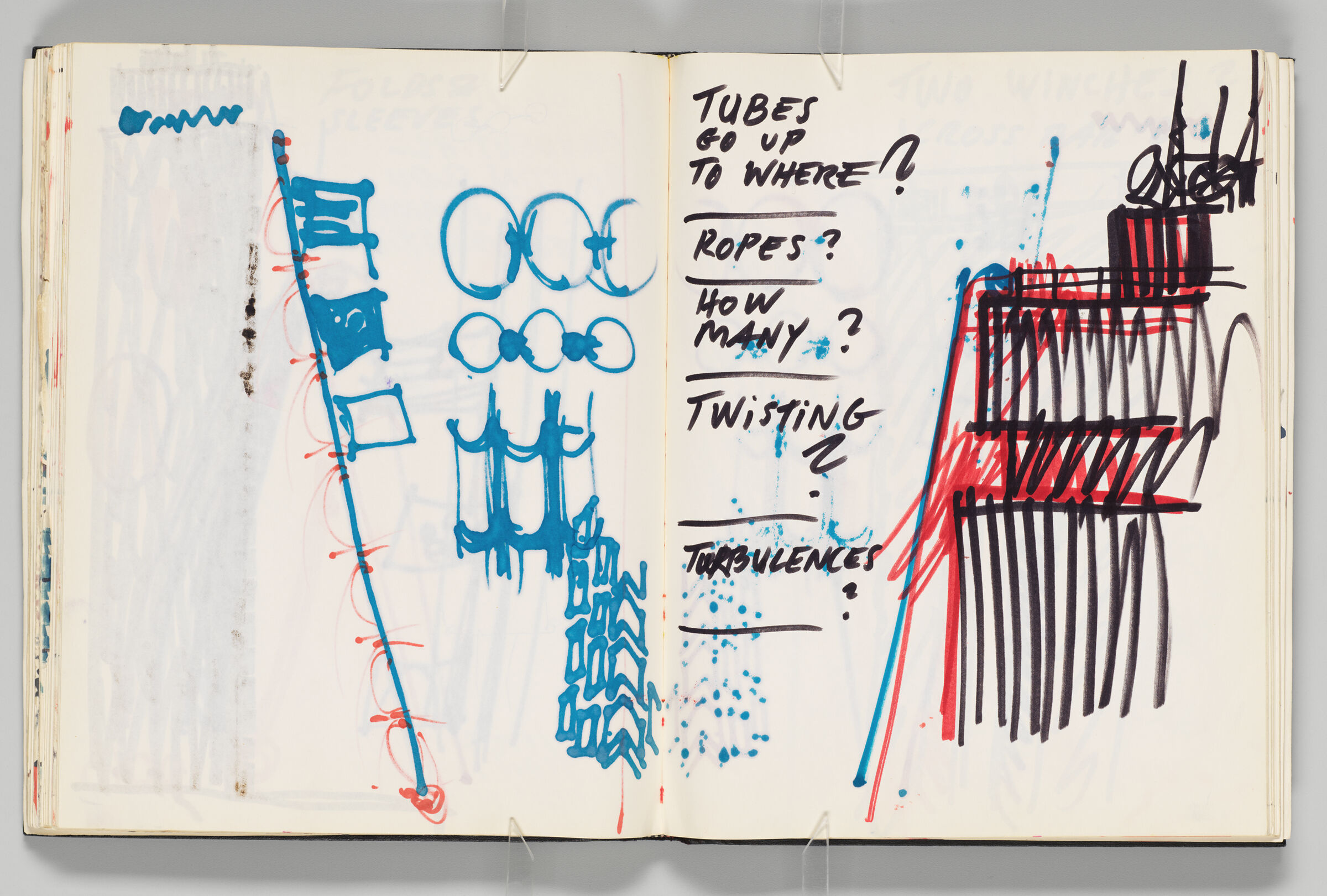 Untitled (Bleed-Through Of Previous Page, Left Page); Untitled (Designs For 4Th Of July Celebrations In Boston, Right Page)
