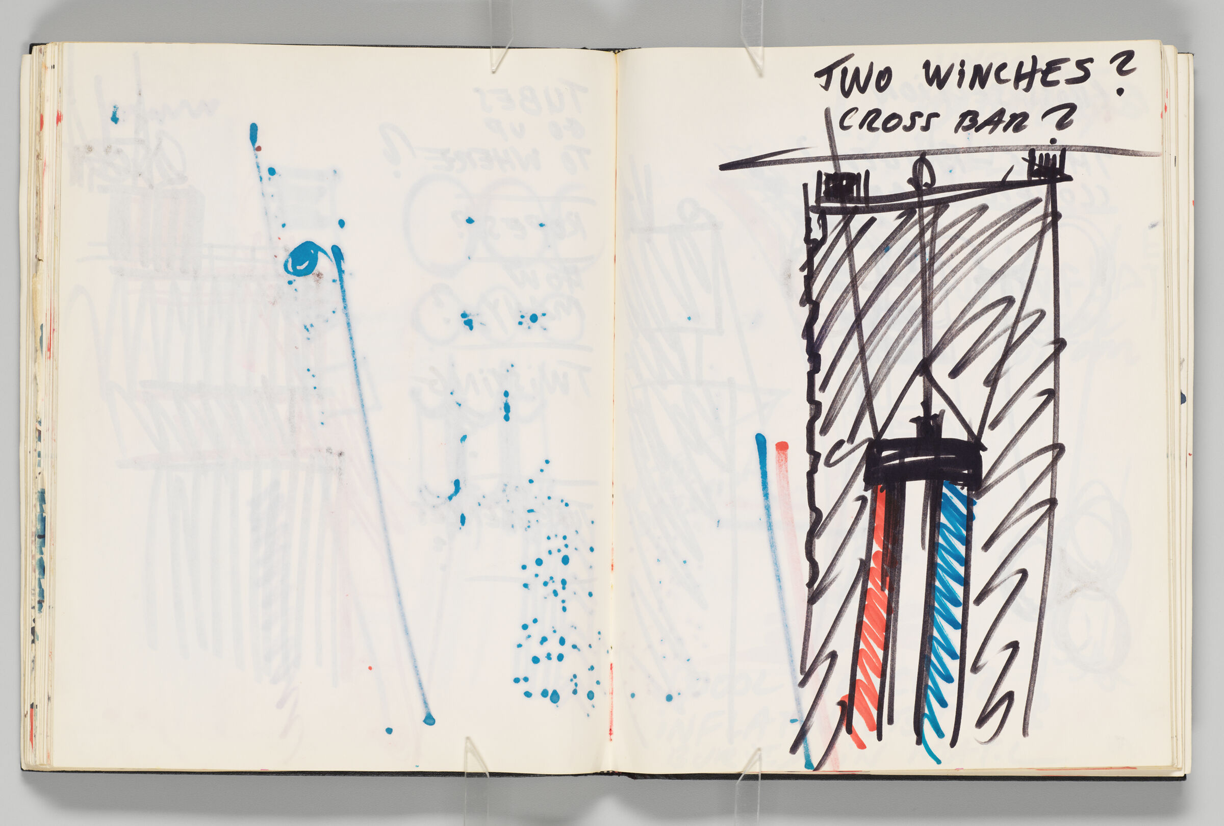 Untitled (Bleed-Through Of Previous Page, Left Page); Untitled (Designs For 4Th Of July Celebrations In Boston, Right Page)