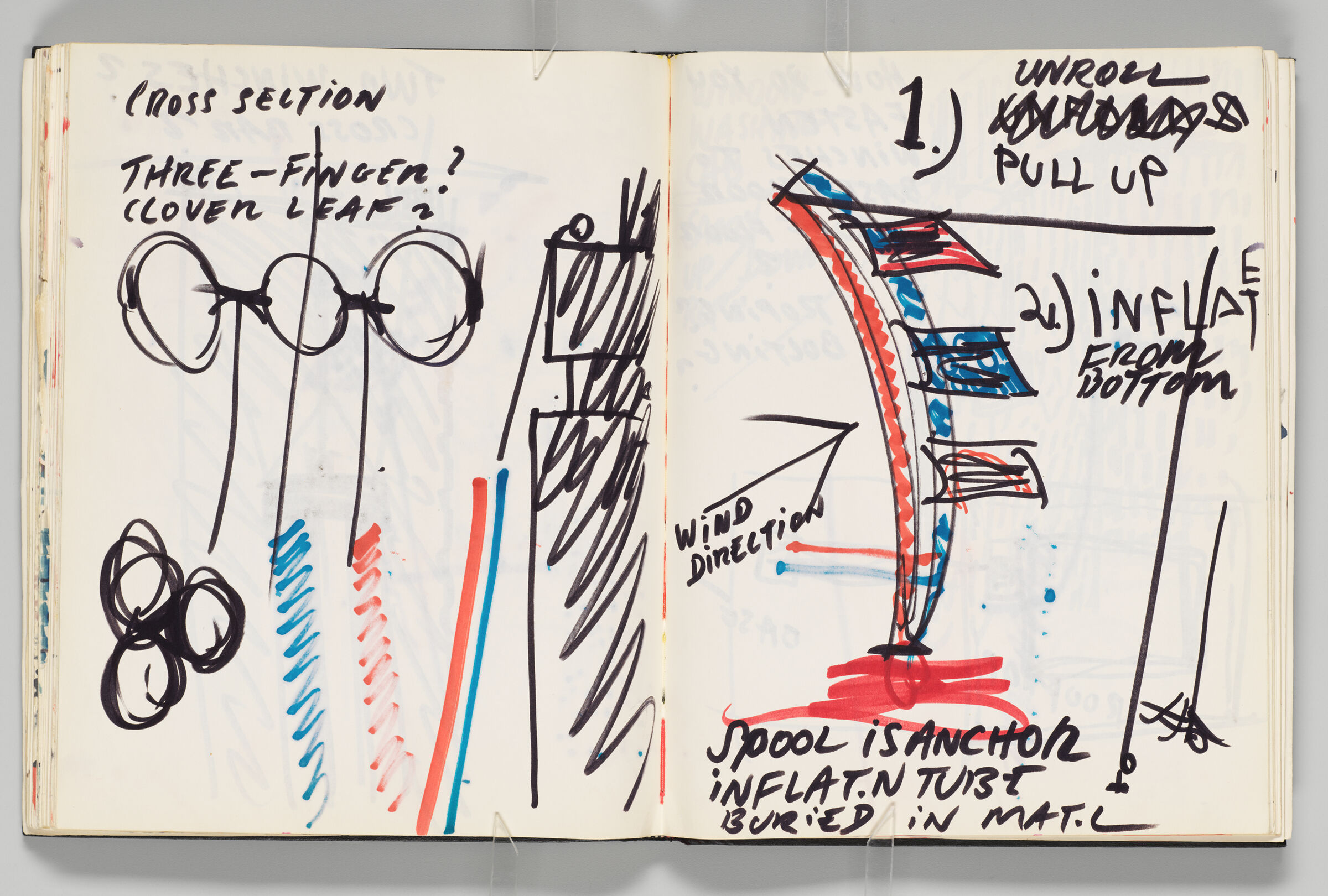 Untitled (Notes And Designs For 4Th Of July Celebrations In Boston, Left Page); Untitled (Notes And Designs For 4Th Of July Celebrations In Boston, Right Page)