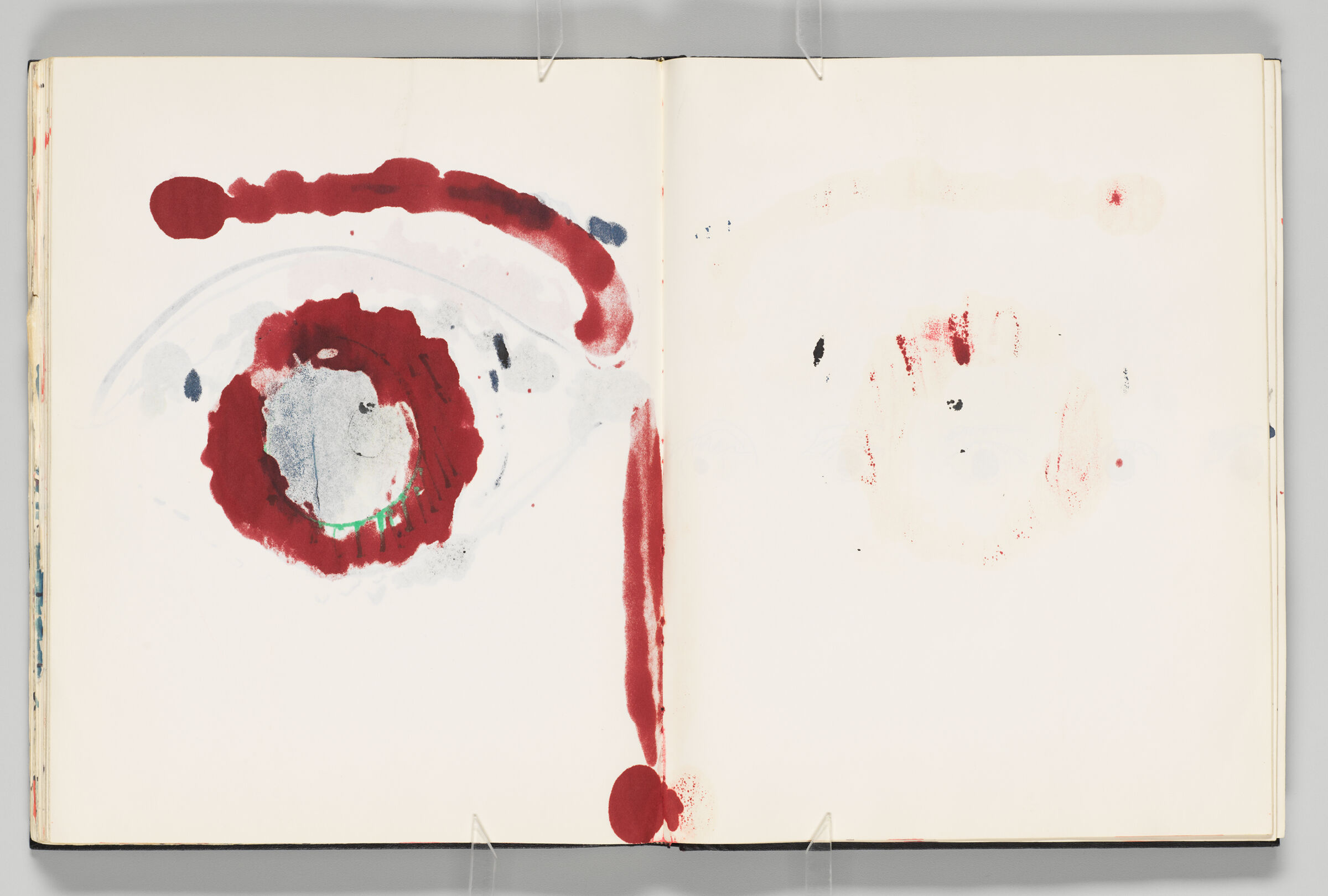 Untitled (Bleed-Through Of Previous Page, Left Page); Untitled (Color Transfer, Right Page)