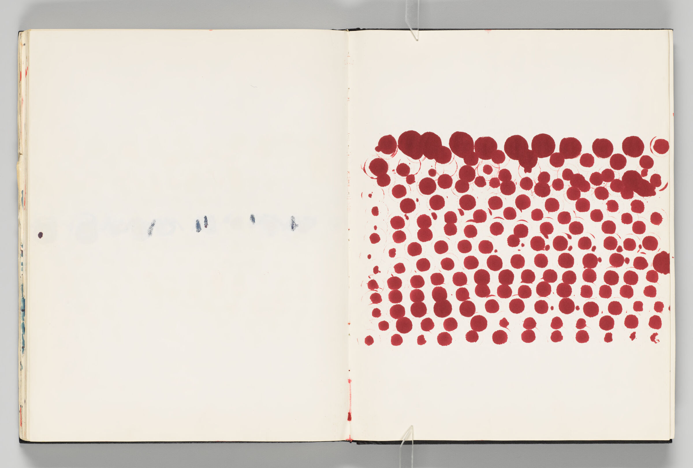 Untitled (Color Transfer, Left Page); Untitled (Red Marker Raster, Right Page)