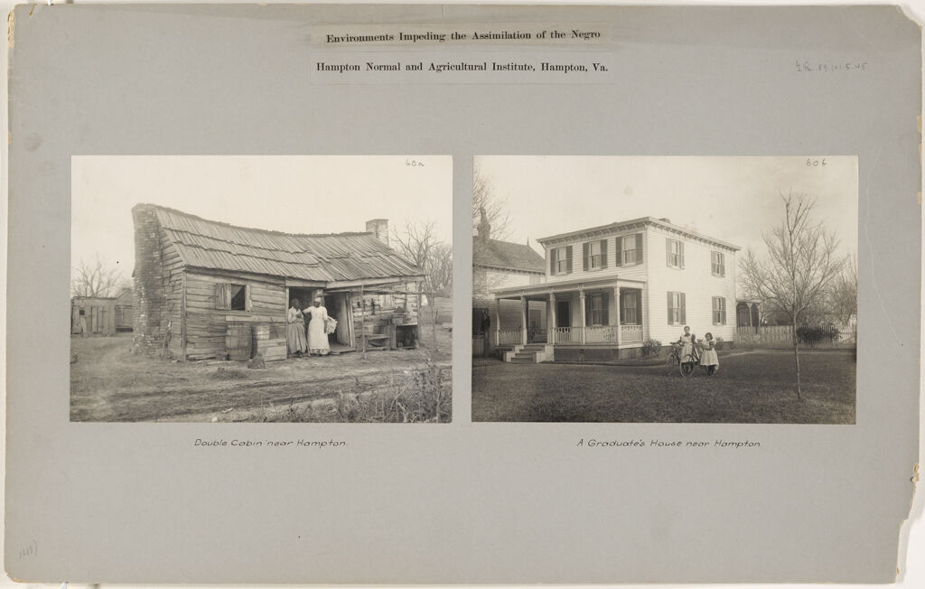 Races, Negroes: United States. Virginia. Hampton. Hampton Normal And Industrial School:  Environments Impeding The Assimilation Of The Negro. Hampton Normal And Agricultural Institute, Hampton, Va.