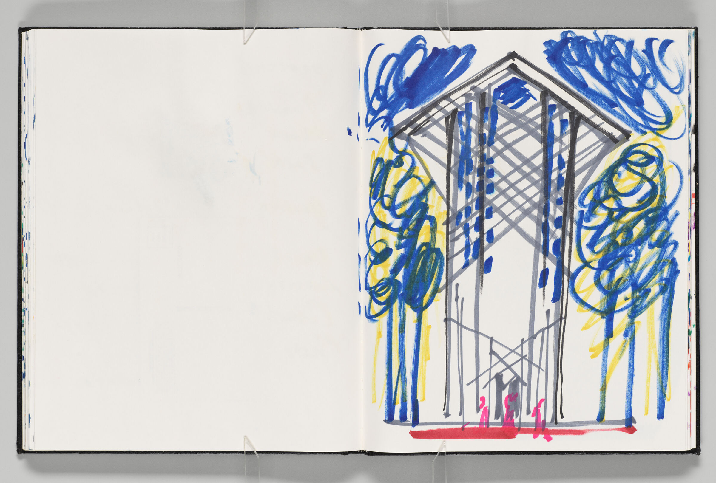 Untitled (Bleed-Through Of Previous Page, Left Page); Untitled (Thorn Crown Chapel, Right Page)