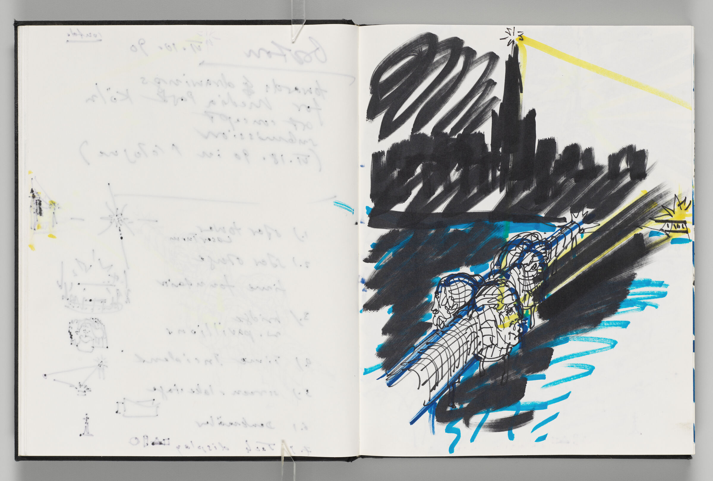 Untitled (Bleed-Through Of Previous Page, Left Page); Untitled (Design For Cologne Project, Right Page)
