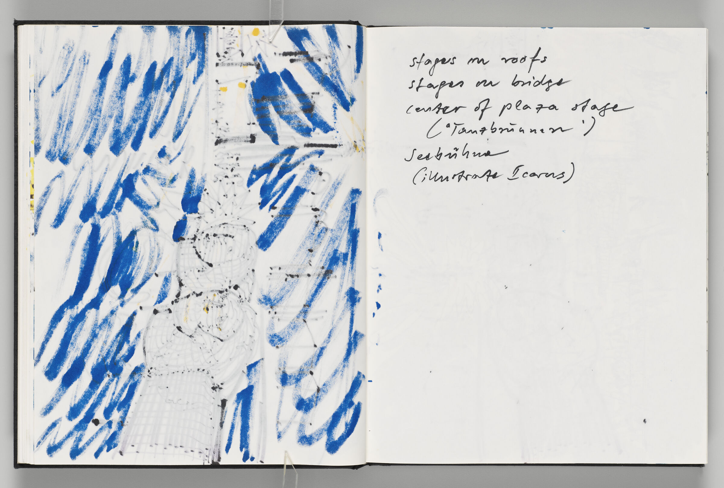 Untitled (Bleed-Through Of Previous Page, Left Page); Untitled (Notes, Right Page)
