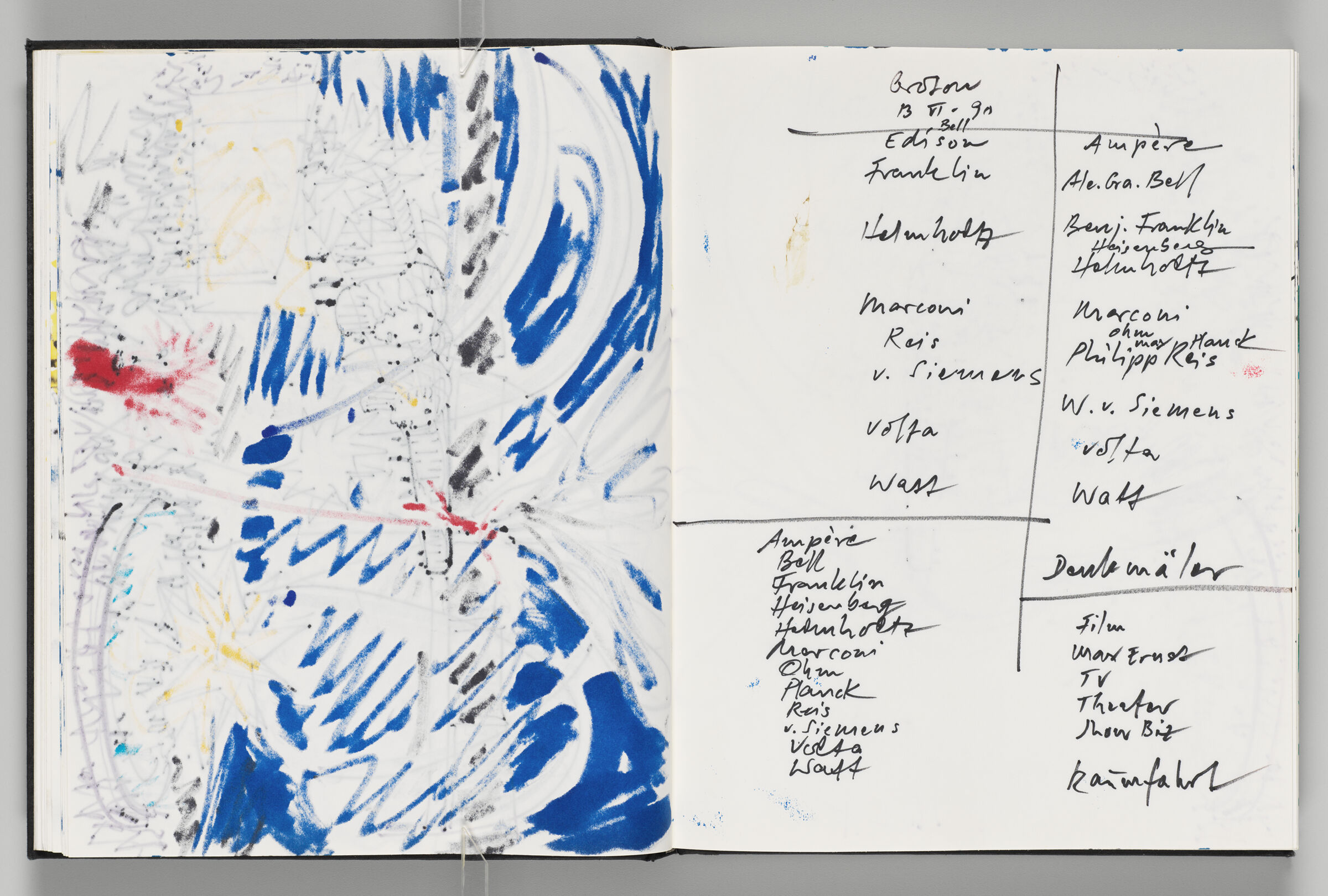 Untitled (Bleed-Through Of Previous Page, Left Page); Untitled (Notes, Right Page)
