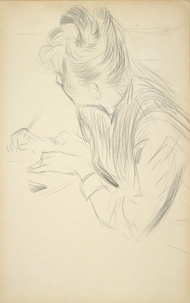 Blank Page; Verso: Sketch Of Madame Helleu