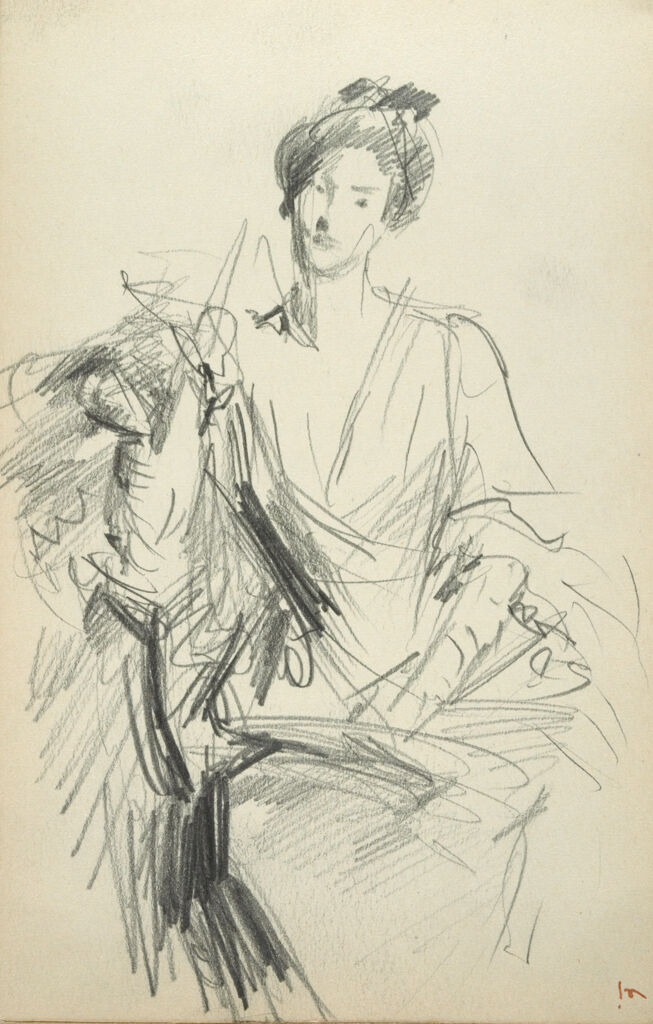 Mrs. Joseph Chamberlain; Verso: Indeterminate Sketch
