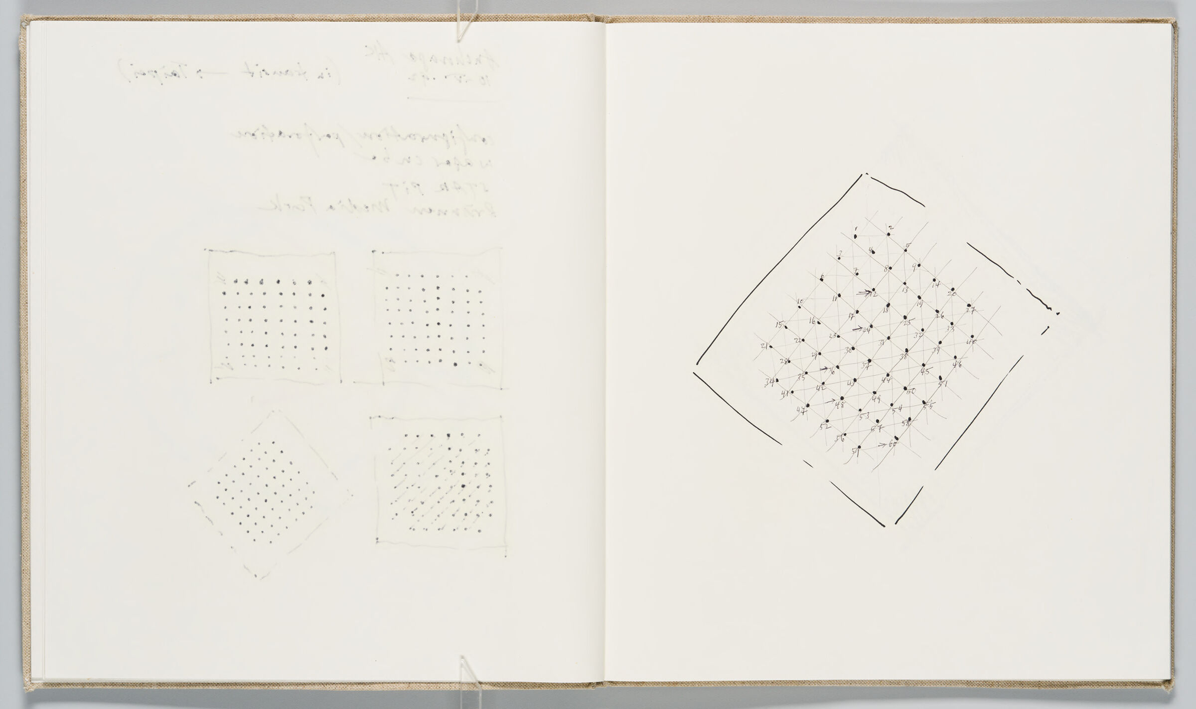 Untitled (Bleed-Through Of Previous Page, Left Page); Untitled (Measurements For 