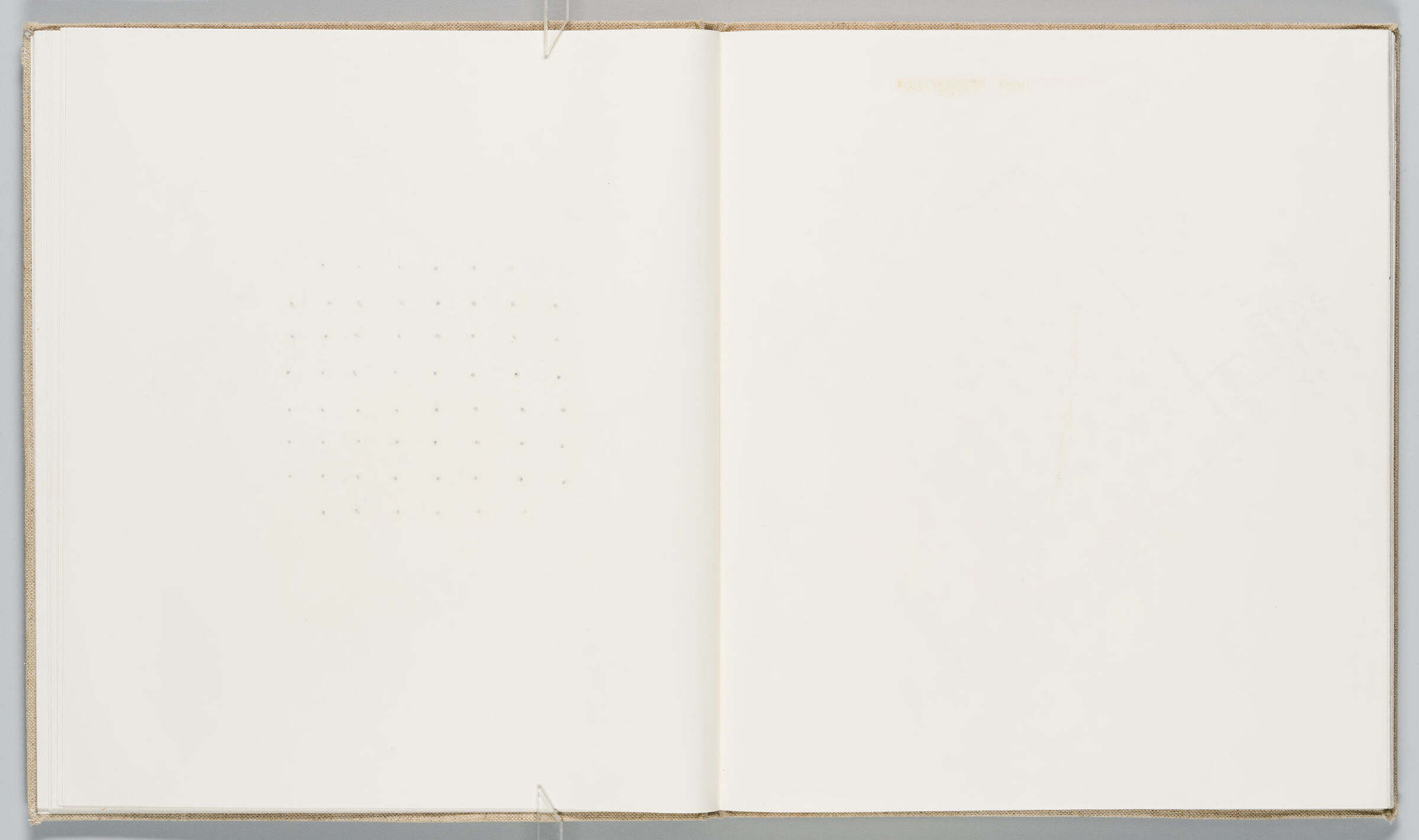 Untitled (Bleed-Through Of Previous Page, Left Page); Untitled (Blank With Adhesive Traces, Right Page)
