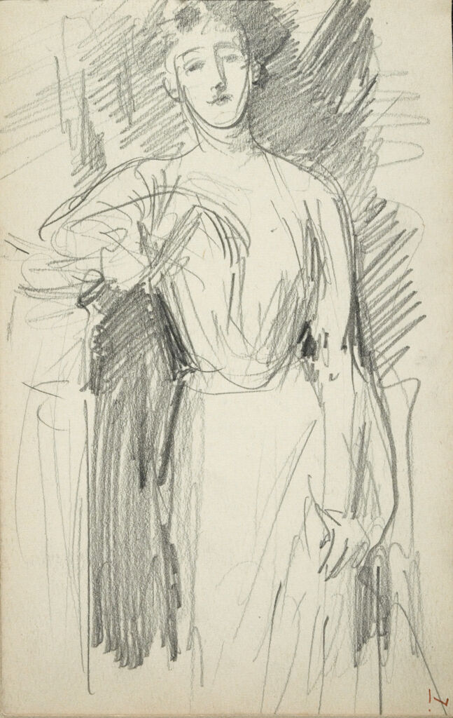 Sketch Of A Standing Woman (Mrs. Charles Russell?)