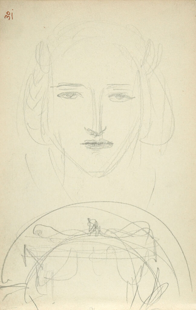 Study For Handmaiden Of The Lord,  Boston Public Library; Verso: Mrs. Leopold Hirsch