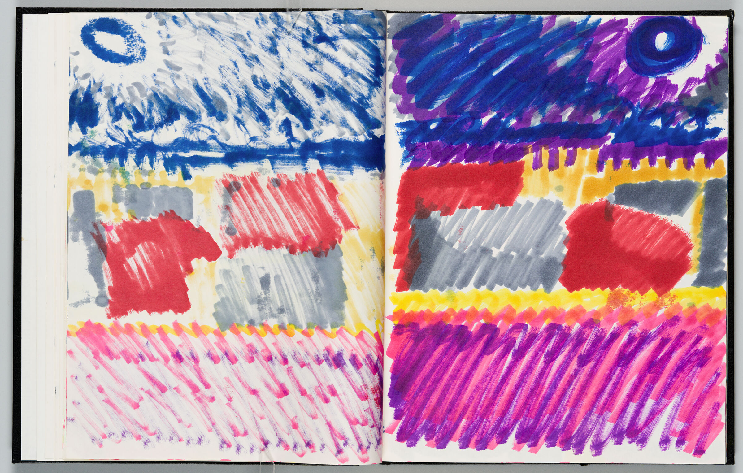 Untitled (Bleed-Through Of Previous Page, Left Page); Untitled (View Of Taroundant With Sun, Right Page)