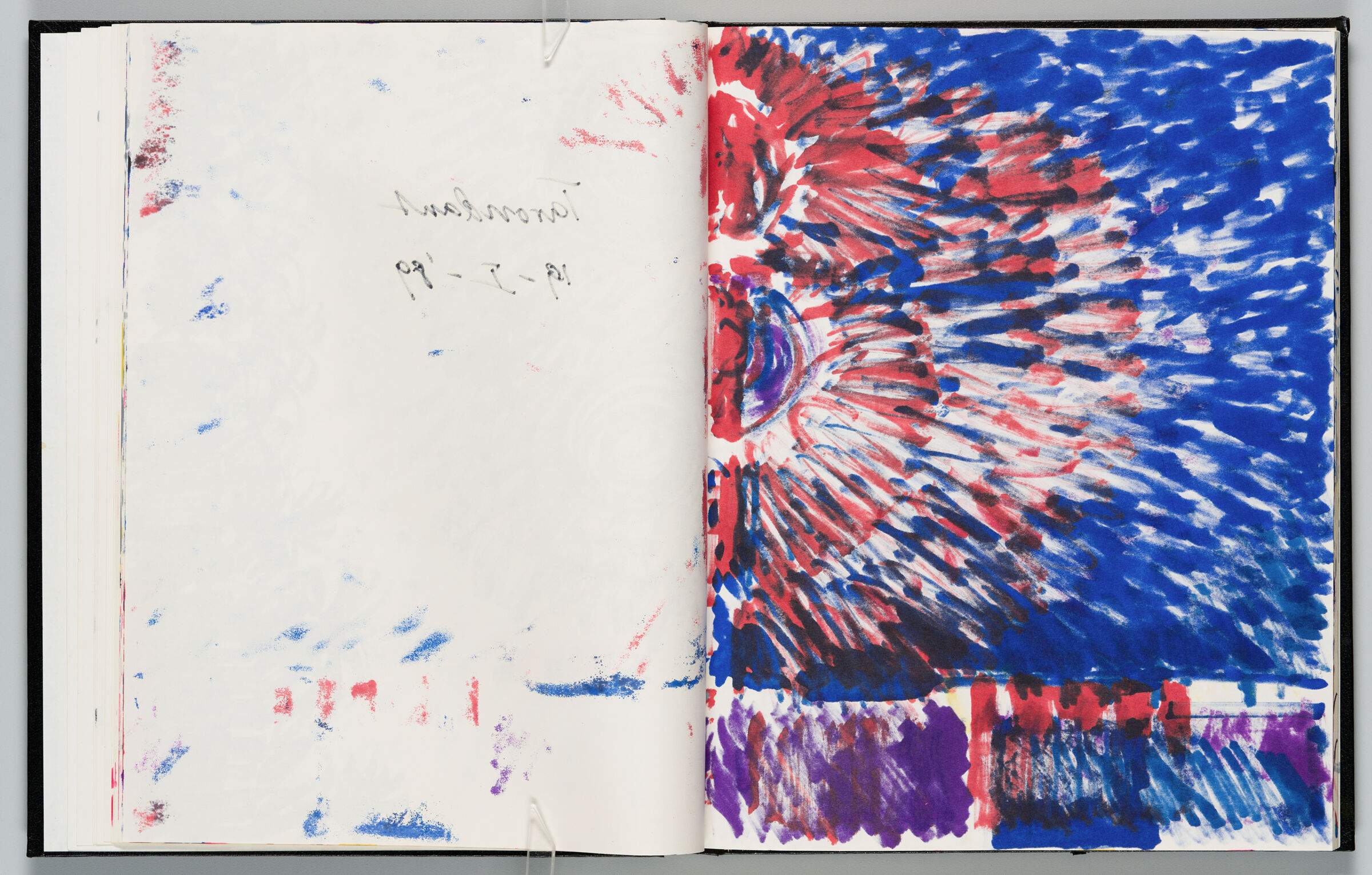 Untitled (Bleed-Through Of Previous Page, Left Page); Untitled (View Of Taroundant With Star/Sun Bursts, Right Page)