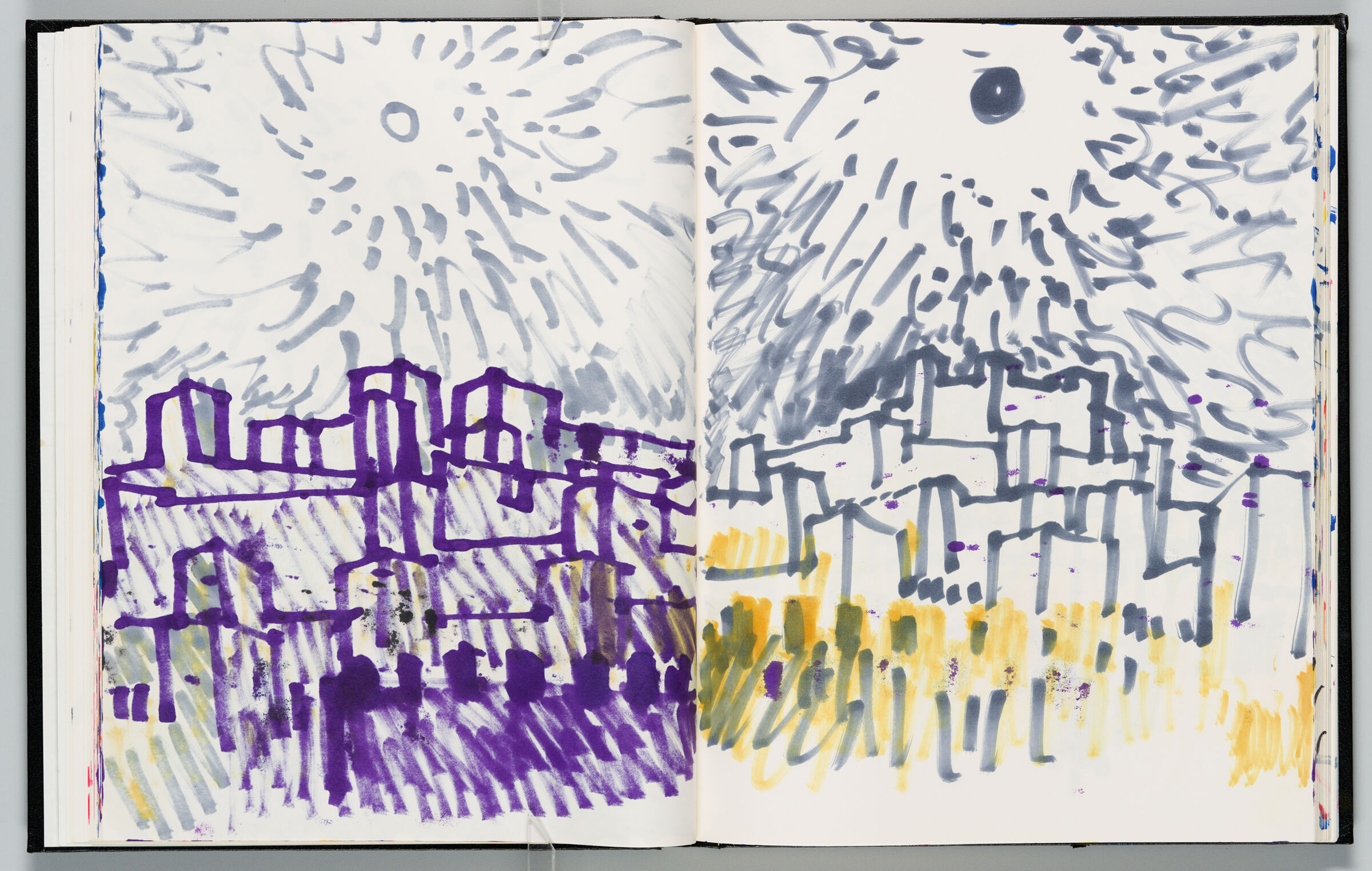 Untitled (Bleed-Through Of Previous Page, Left Page); Untitled (View Of Ouarzazate With Color Transfer, Right Page)