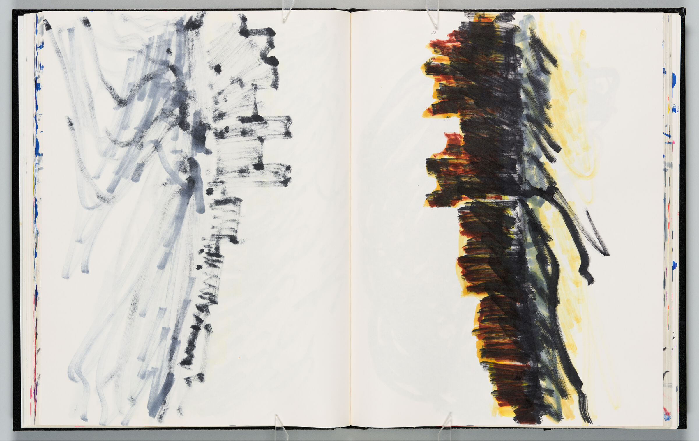 Untitled (Bleed-Through Of Previous Page, Left Page); Untitled (View Of M'hamid Village, Right Page)