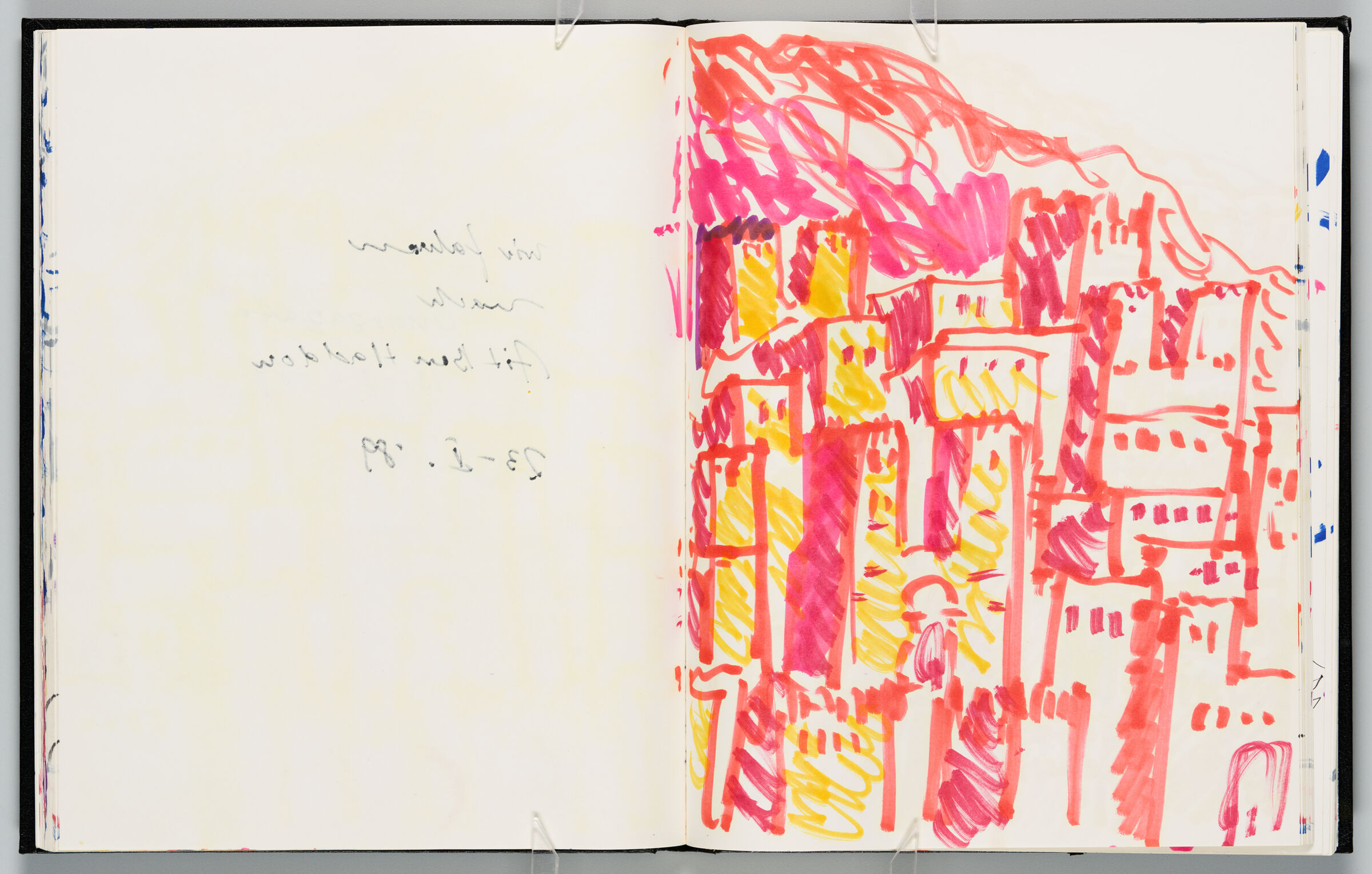 Untitled (Bleed-Through Of Previous Page And Color Transfer, Left Page); Untitled (View Of Aït Benhaddou, Right Page)