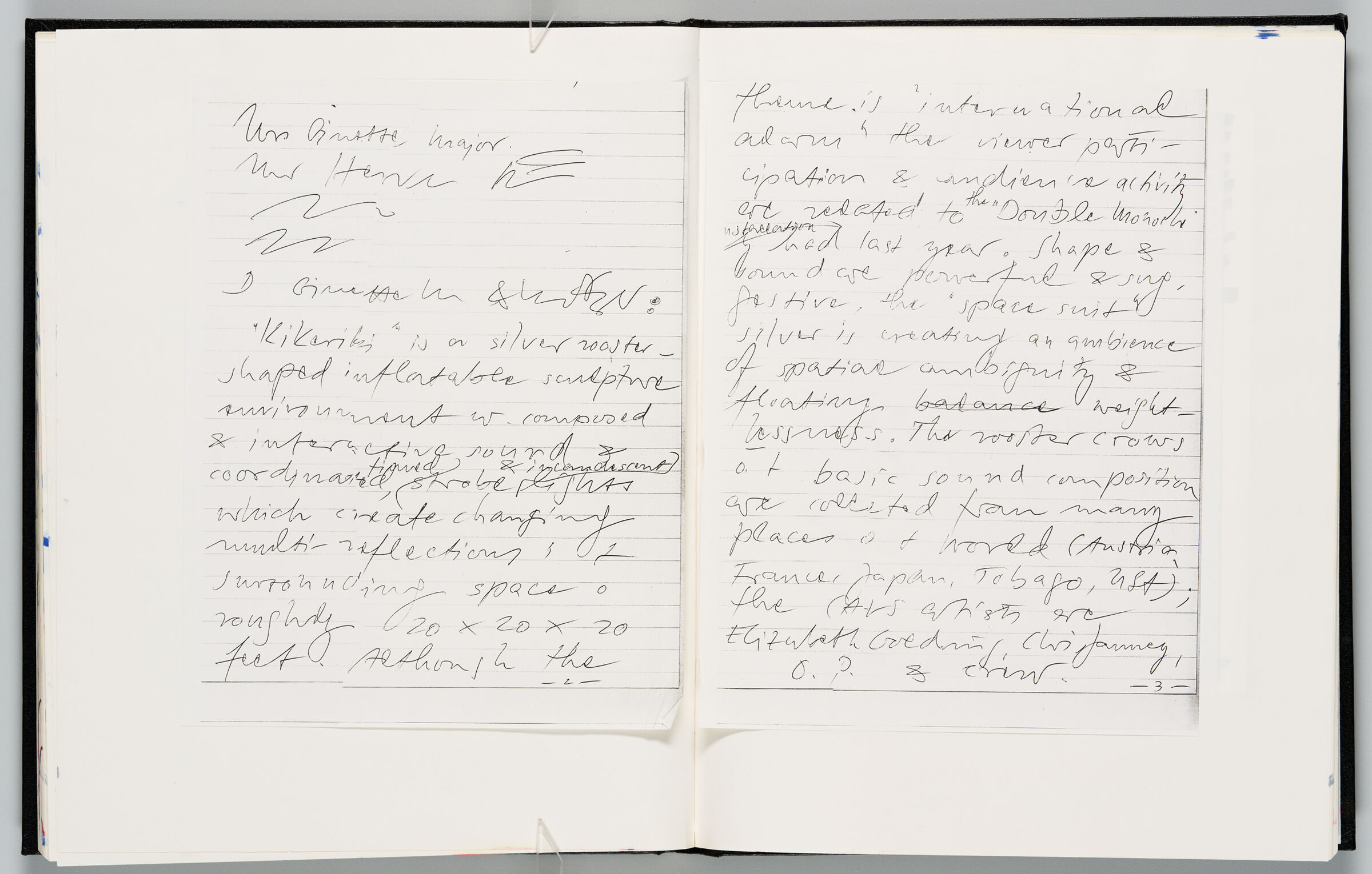 Untitled (Page Of Photocopied Letter, Left Page); Untitled (Page Of Photocopied Letter, Right Page)