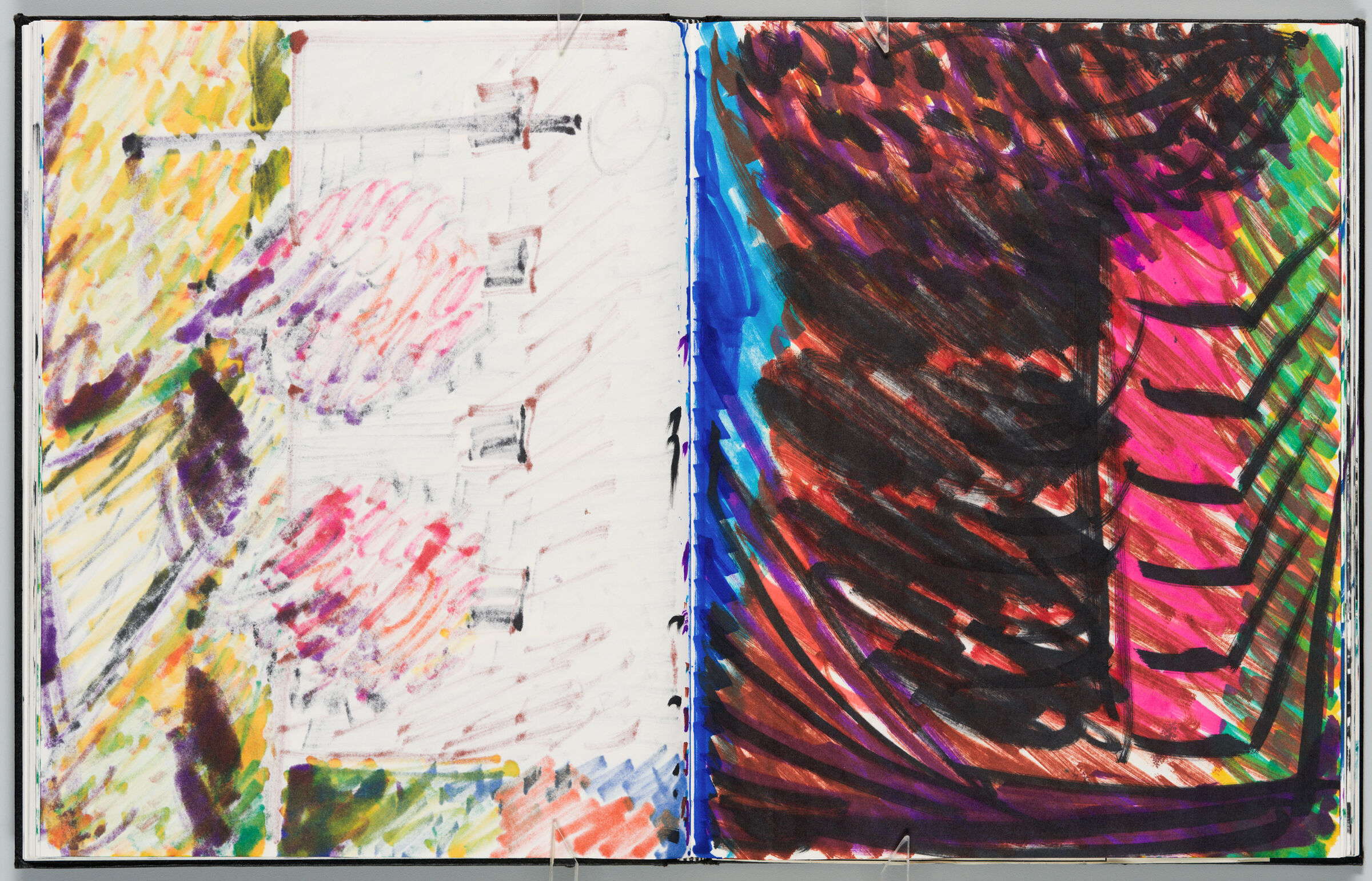 Untitled (Bleed-Through Of Previous Page, Left Page); Untitled (Groton Landscape, Right Page)