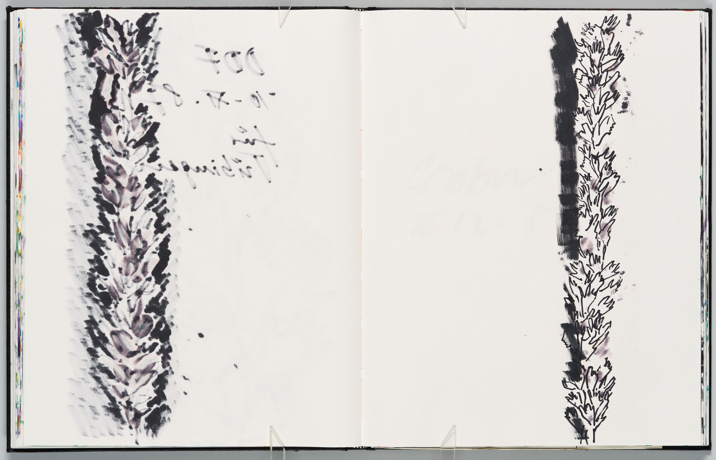 Untitled (Bleed-Through Of Previous Page, Left Page); Untitled (Designs 