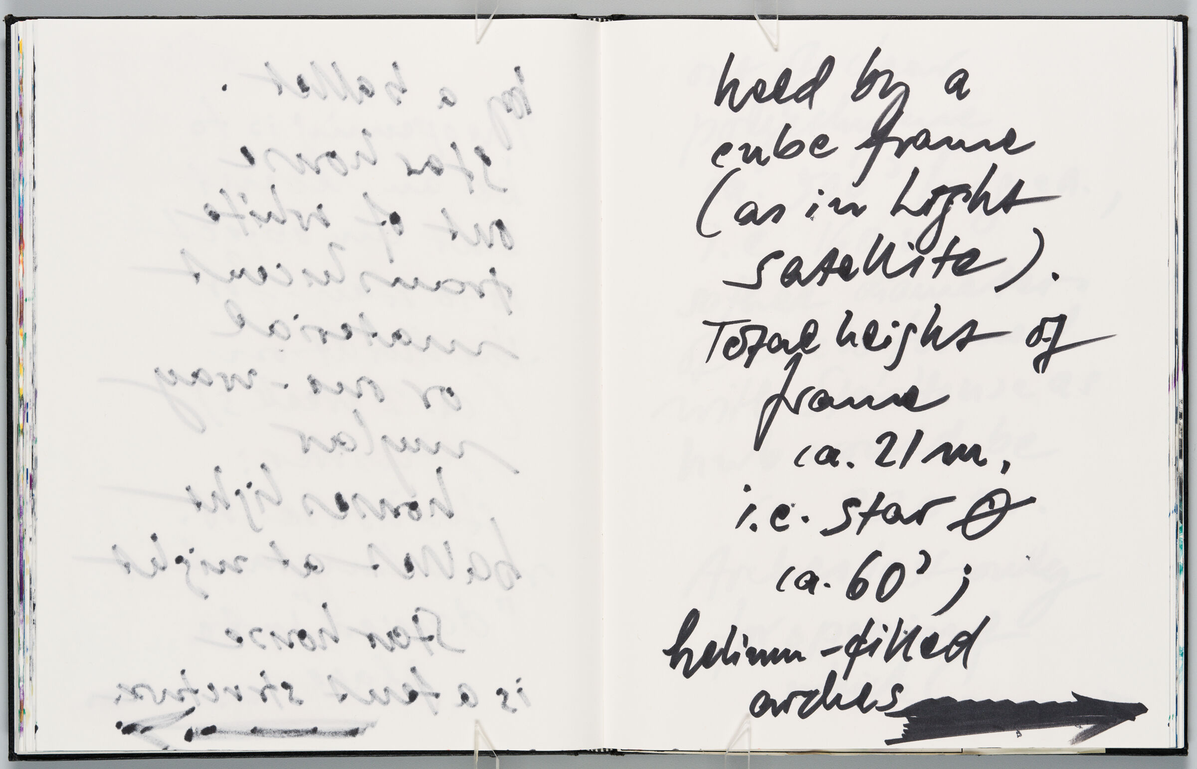 Untitled (Bleed-Through Of Previous Page, Left Page); Untitled (Notes, Right Page)