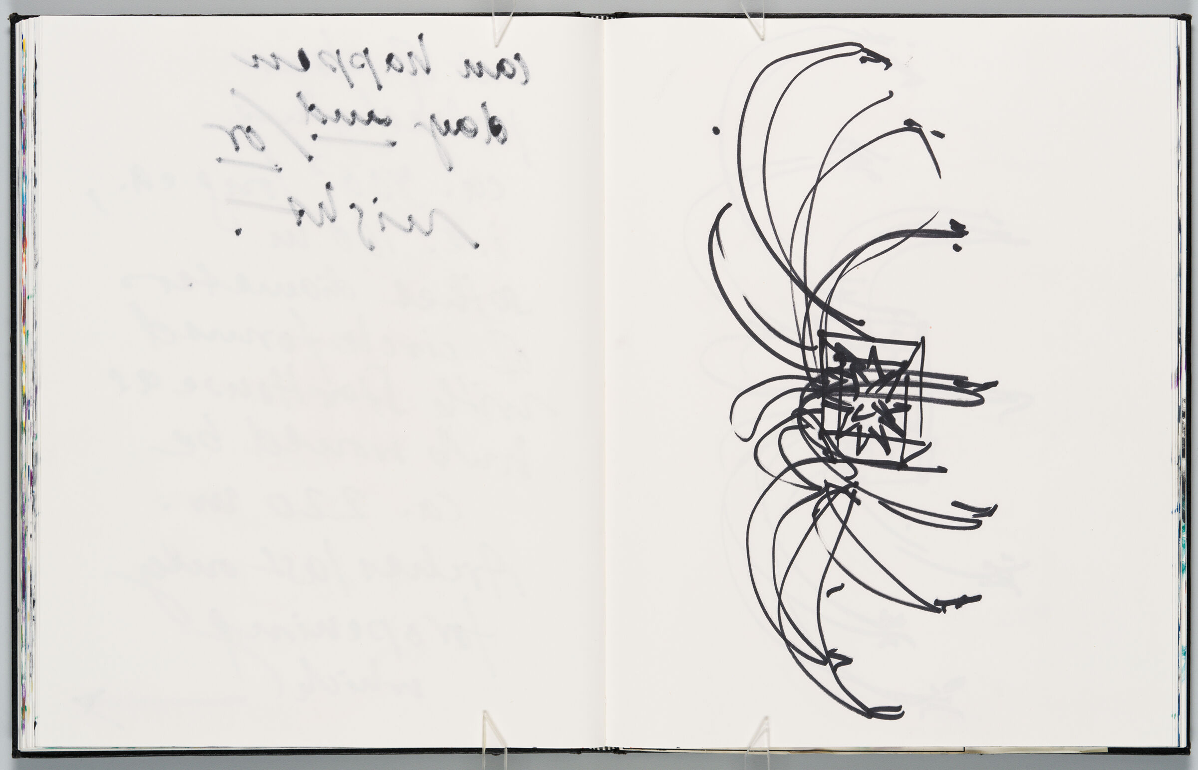 Untitled (Bleed-Through Of Previous Page, Left Page); Untitled (Design For Korea Olympics, Right Page)