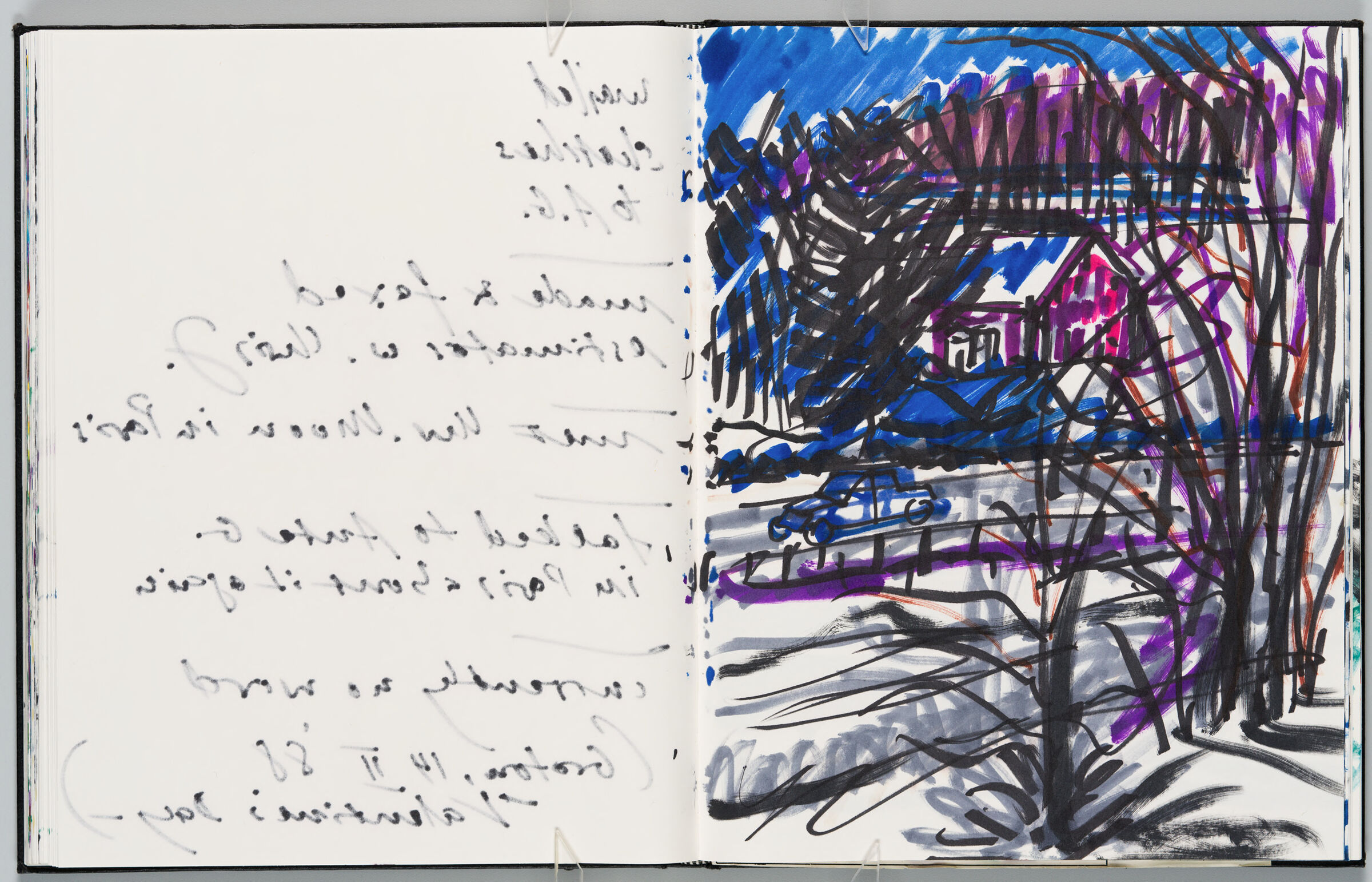 Untitled (Bleed-Through Of Previous Page, Left Page); Untitled (Groton In Winter, Right Page)