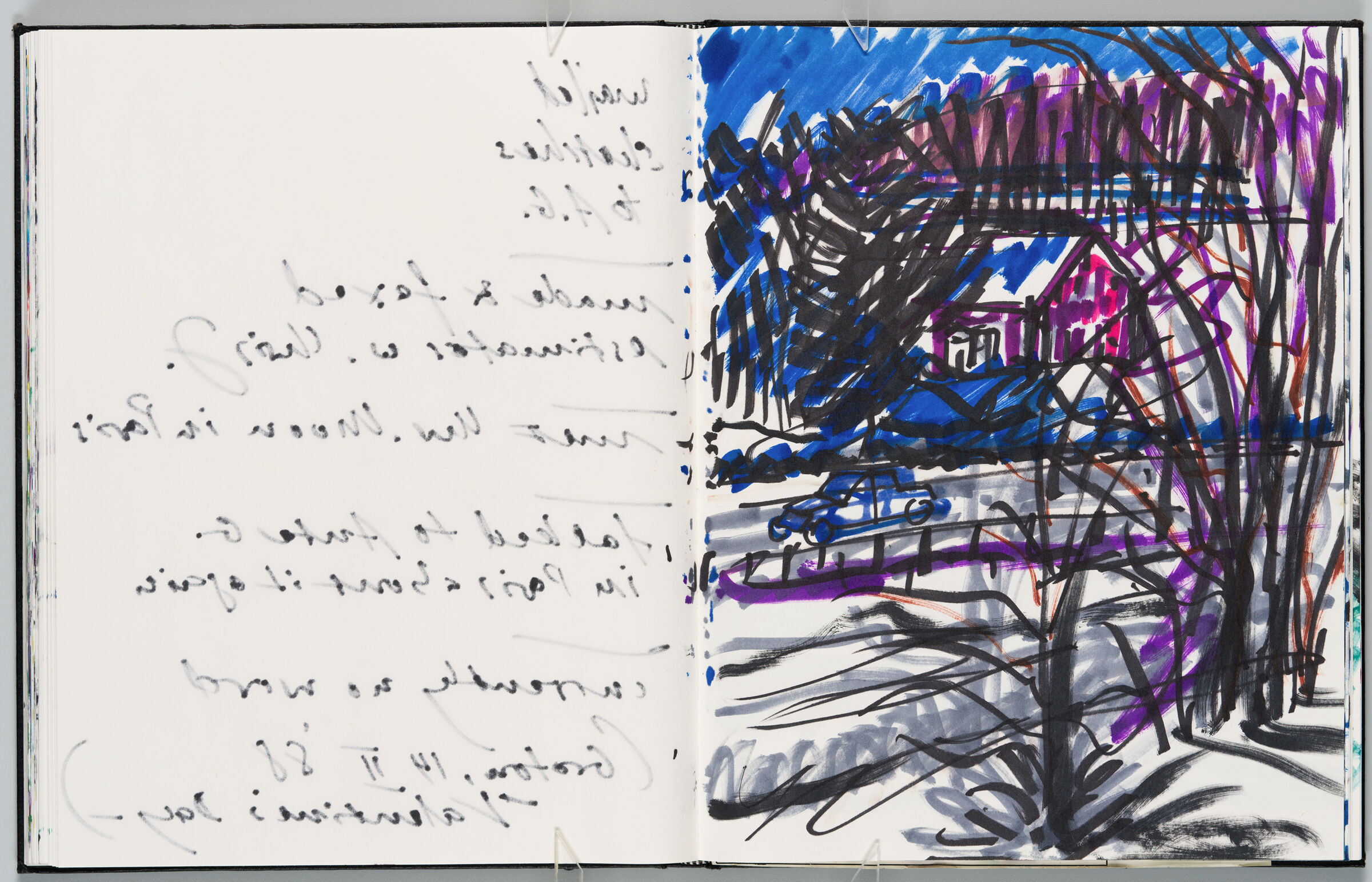 Untitled (Bleed-Through Of Previous Page, Left Page); Untitled (Groton In Winter, Right Page)