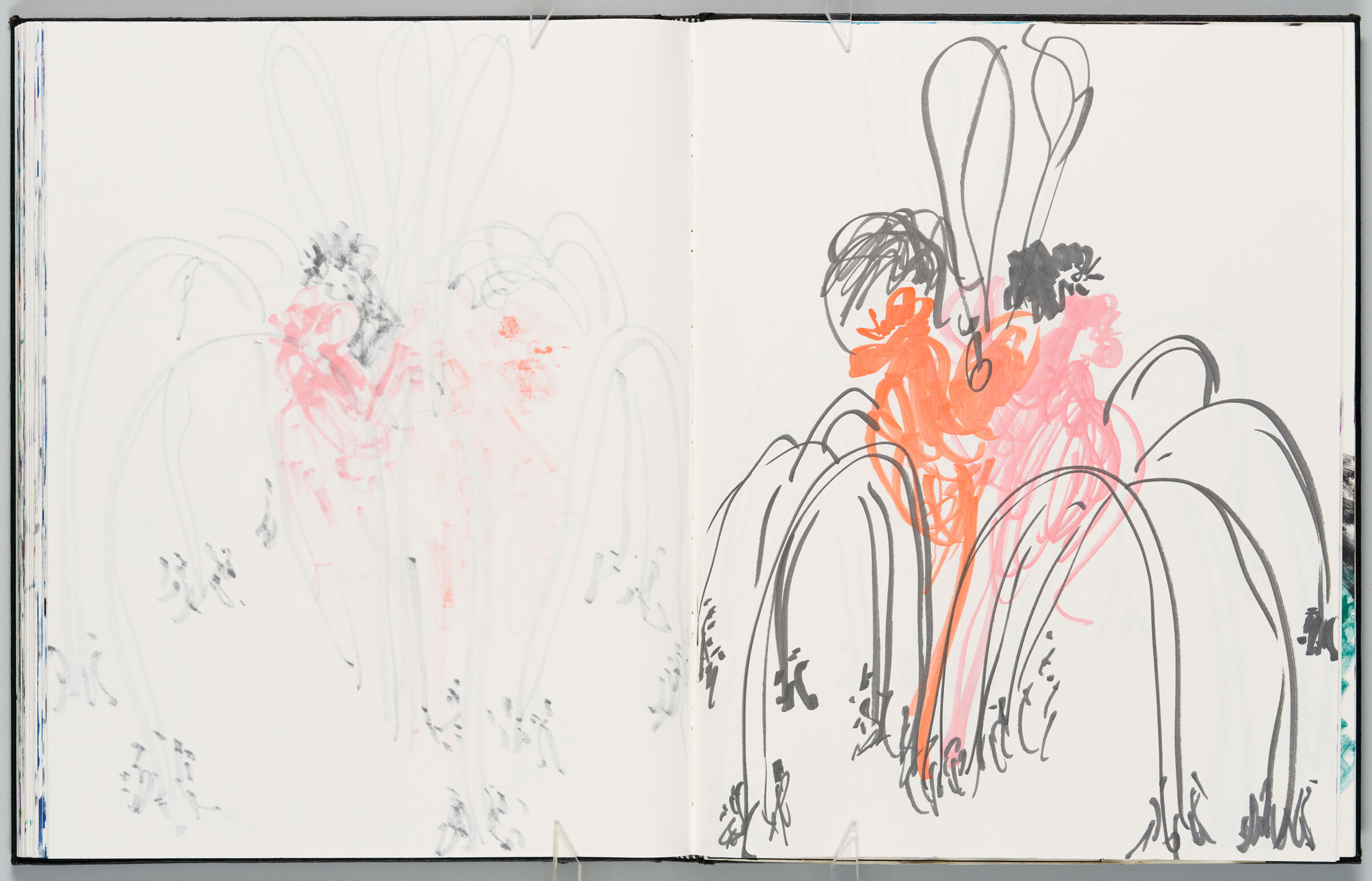 Untitled (Bleed-Through Of Previous Page, Left Page); Untitled (Design For 