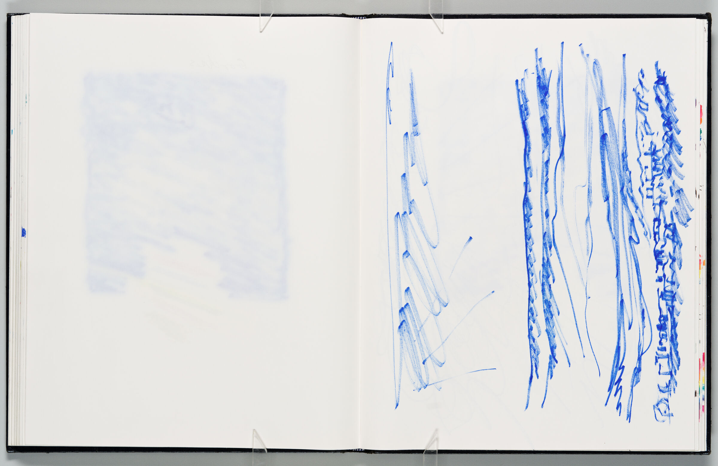 Untitled (Blank With Color Transfer, Left Page); Untitled (Gordes Landscape, Right Page)