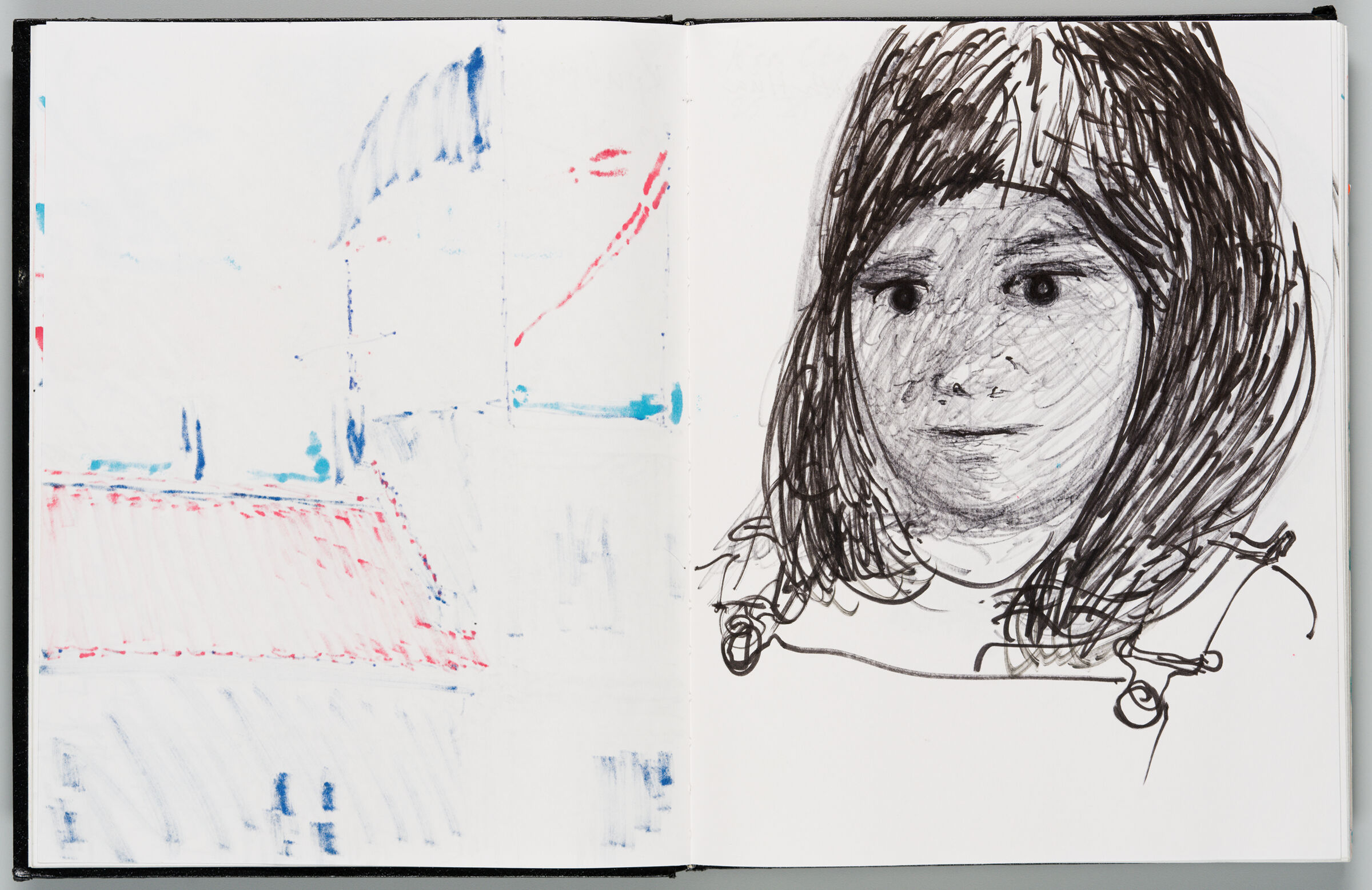 Untitled (Bleed-Through Of Previous Page, Left Page); Untitled (Portrait Of A Child, Right Page)