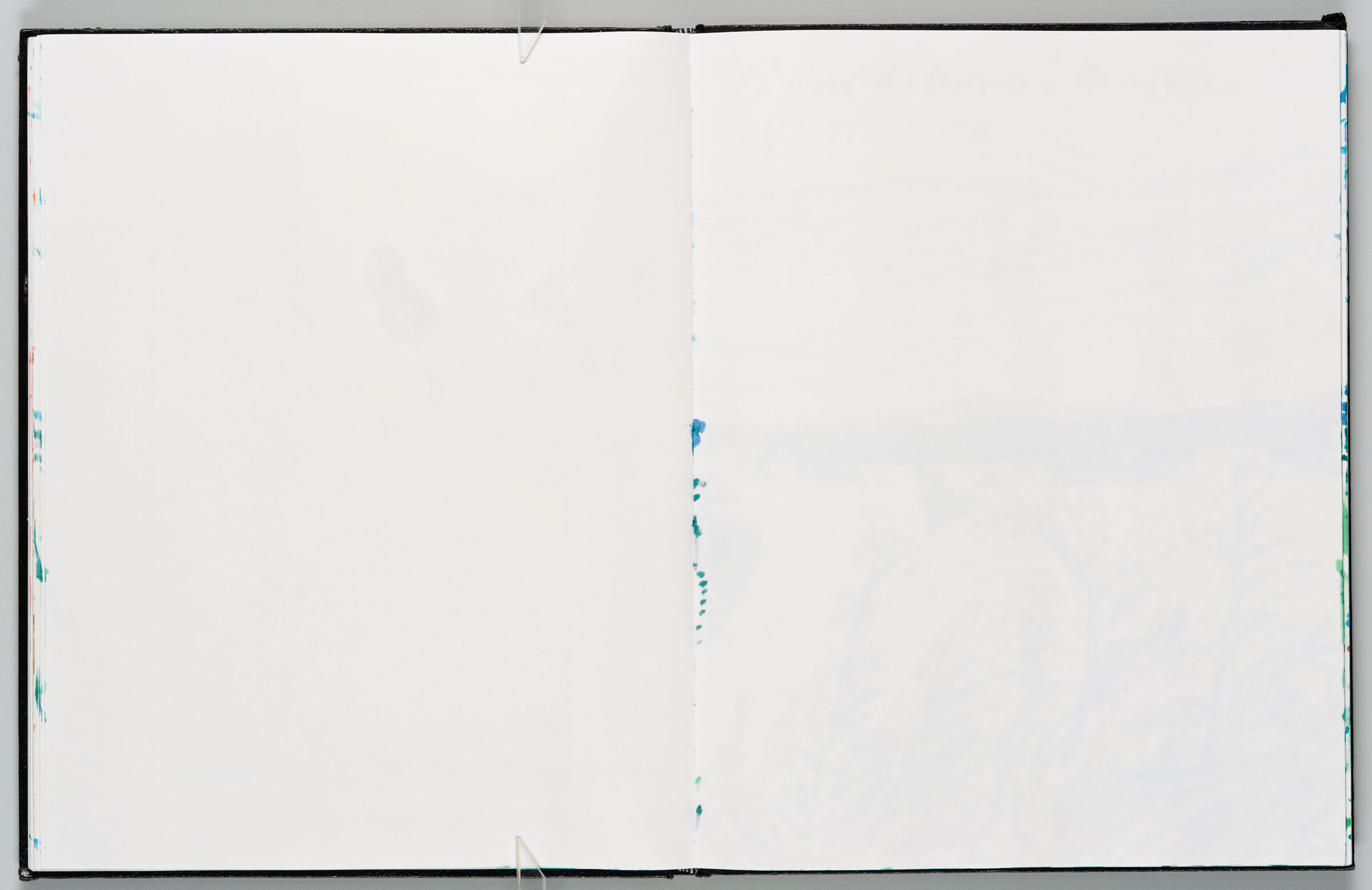 Untitled (Blank, Left Page); Untitled (Blank With Faint Bleed-Through, Right Page)