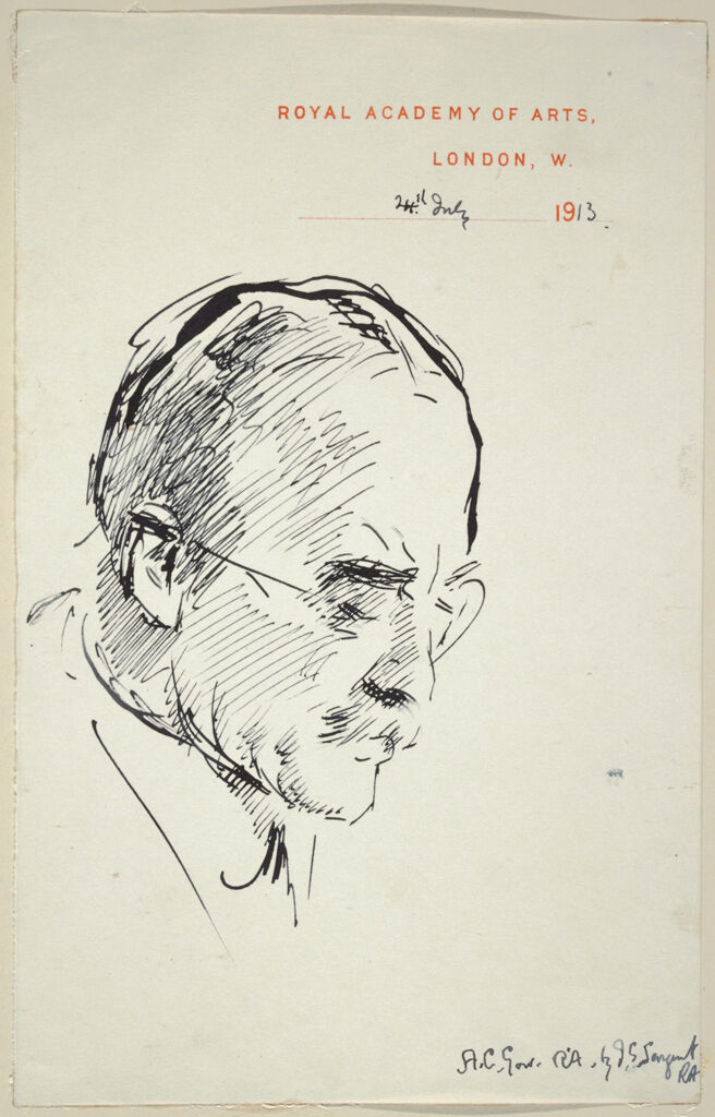 Portrait Sketch Of Andrew Carrick Gow, R. A. (1848 - 1920)