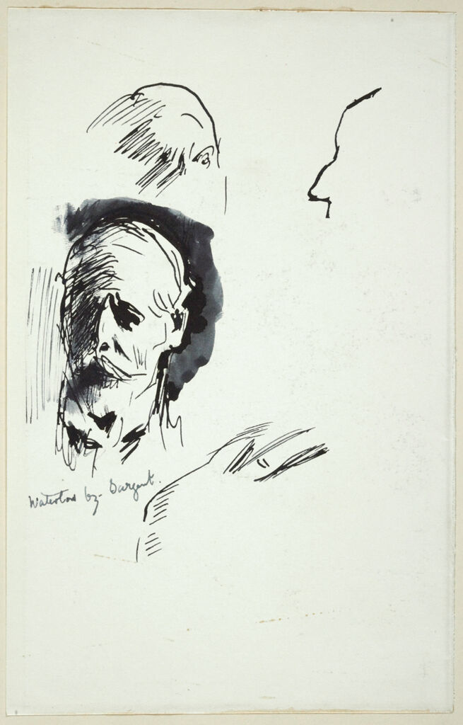 Portrait Sketch Of Sir Ernest Albert Waterlow, R. A. (1850 - 1919) And Slight Profile Sketch