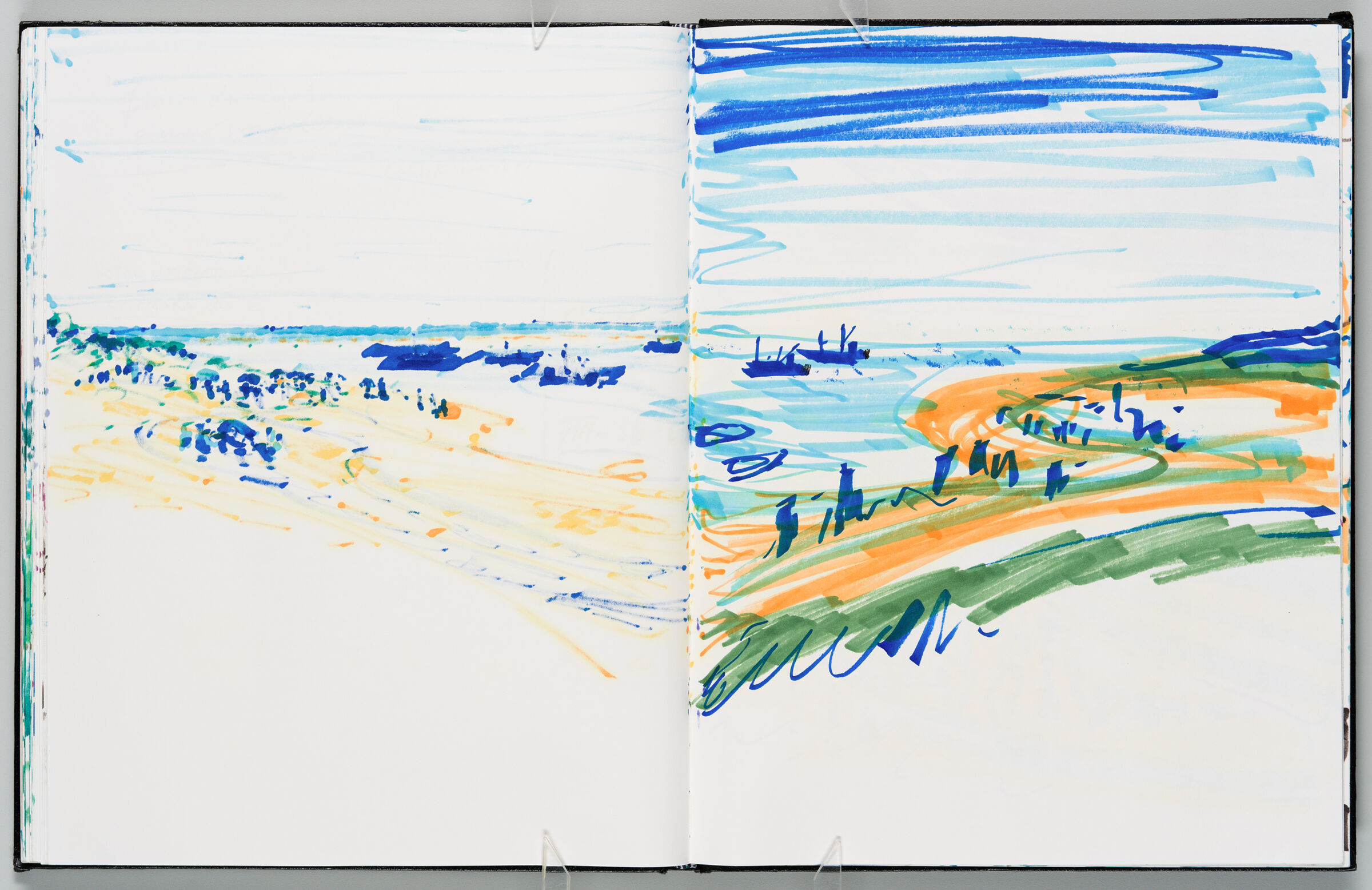 Untitled (Bleed-Through From Previous Page, Left Page); Untitled (Chatham Cape Seascape, Right Page)