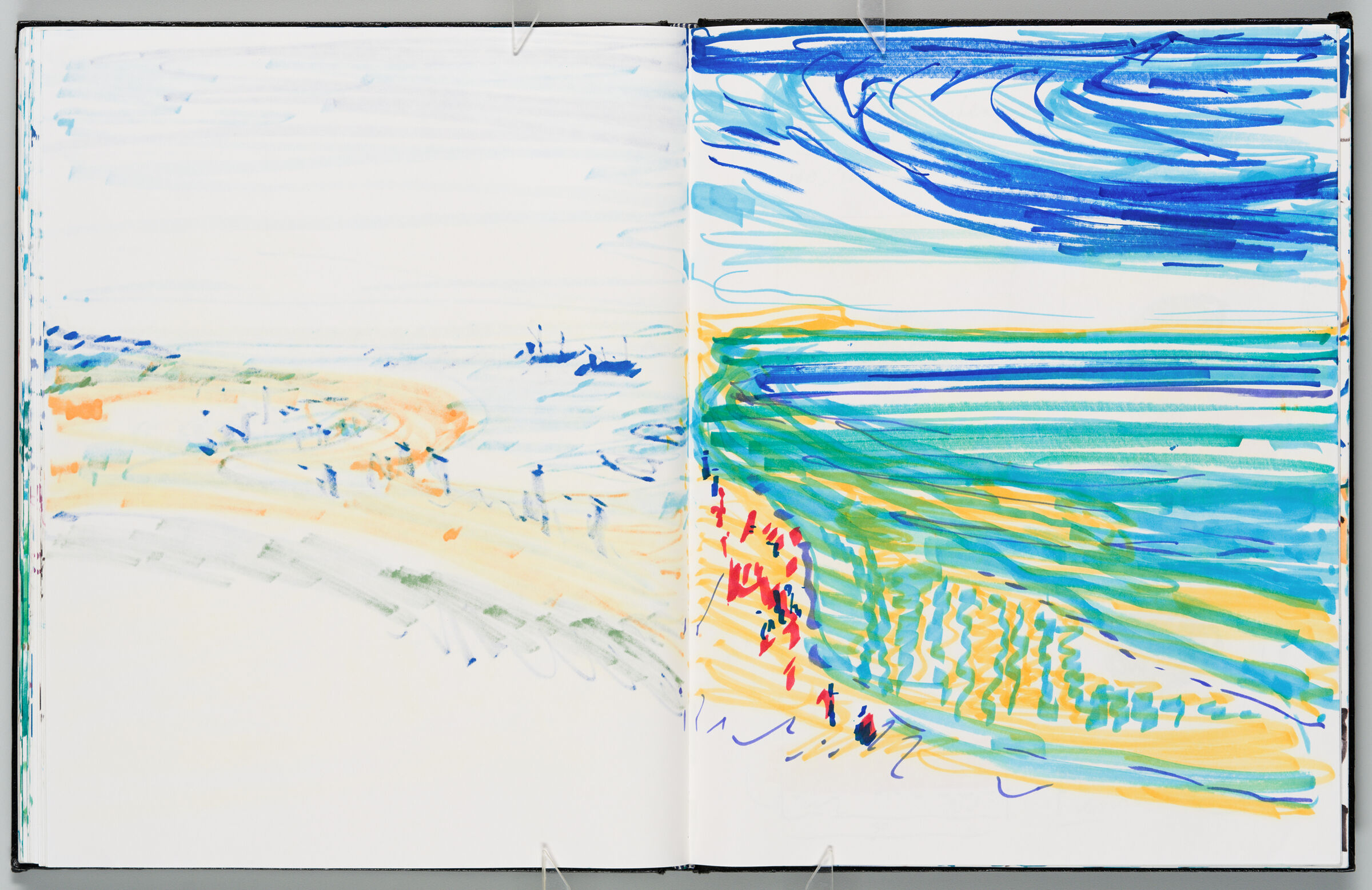 Untitled (Bleed-Through From Previous Page, Left Page); Untitled (Chatham Cape Seascape, Right Page)