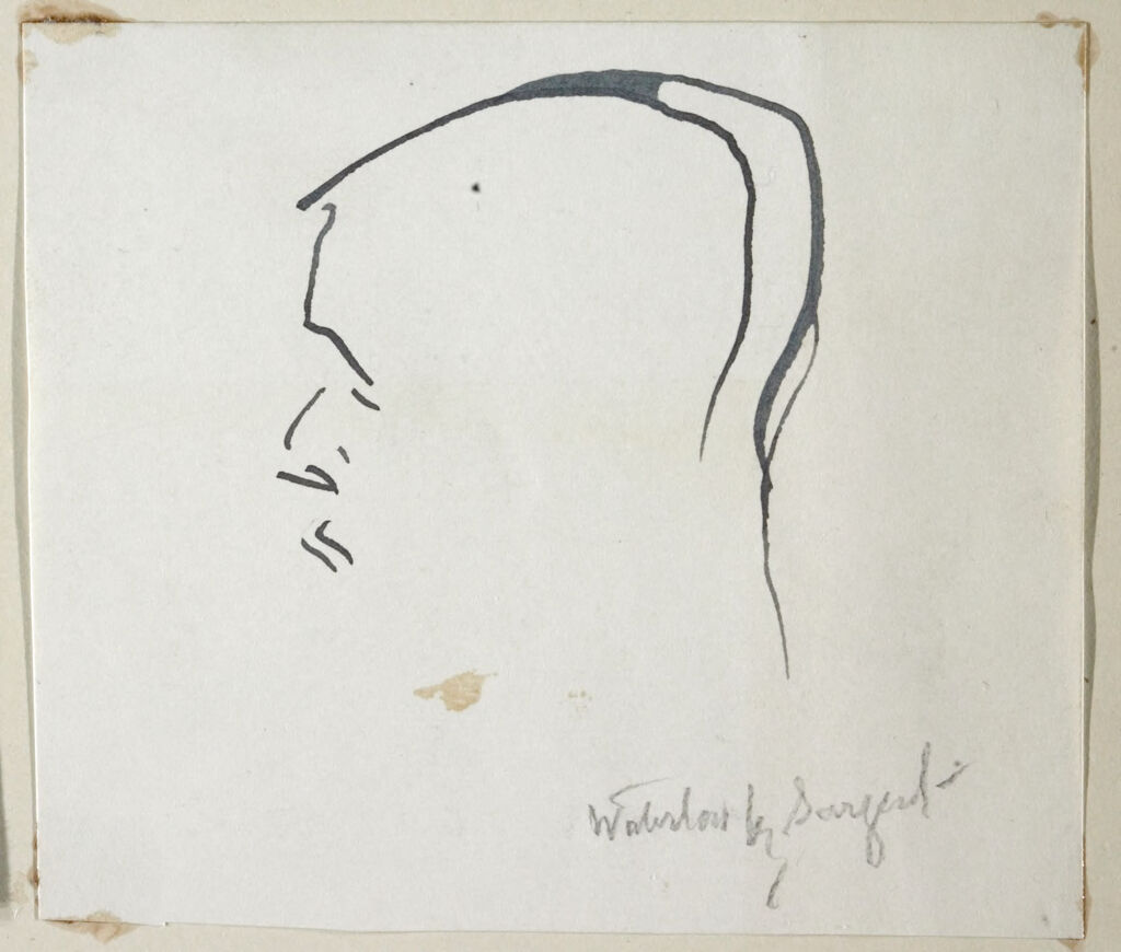 Profile Sketch Of Sir Ernest Albert Waterlow, R. A. (1850 - 1919)