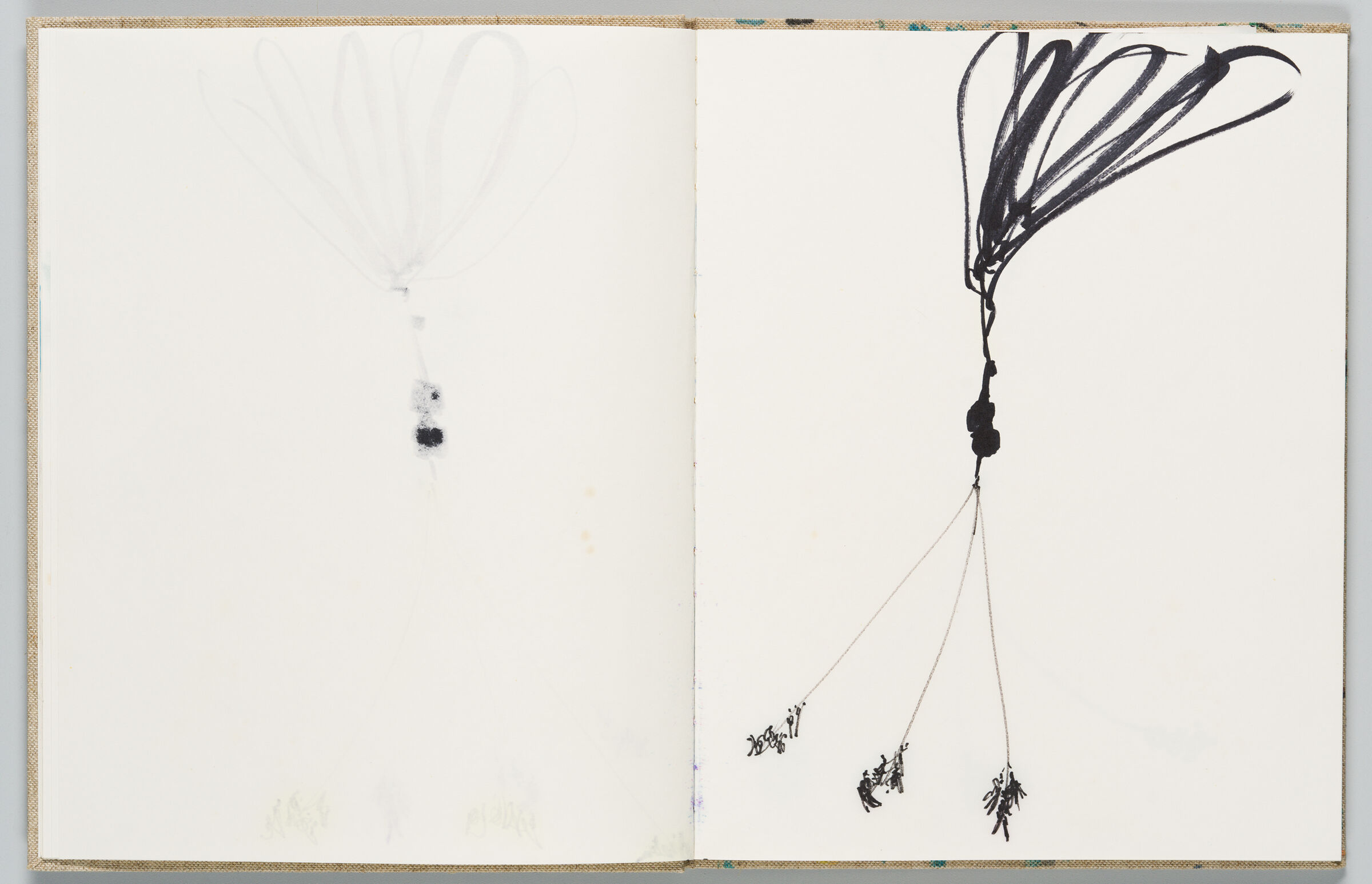 Untitled (Bleed-Through Of Previous Page, Left Page); Untitled (Sky Event For Charlotte, Right Page)