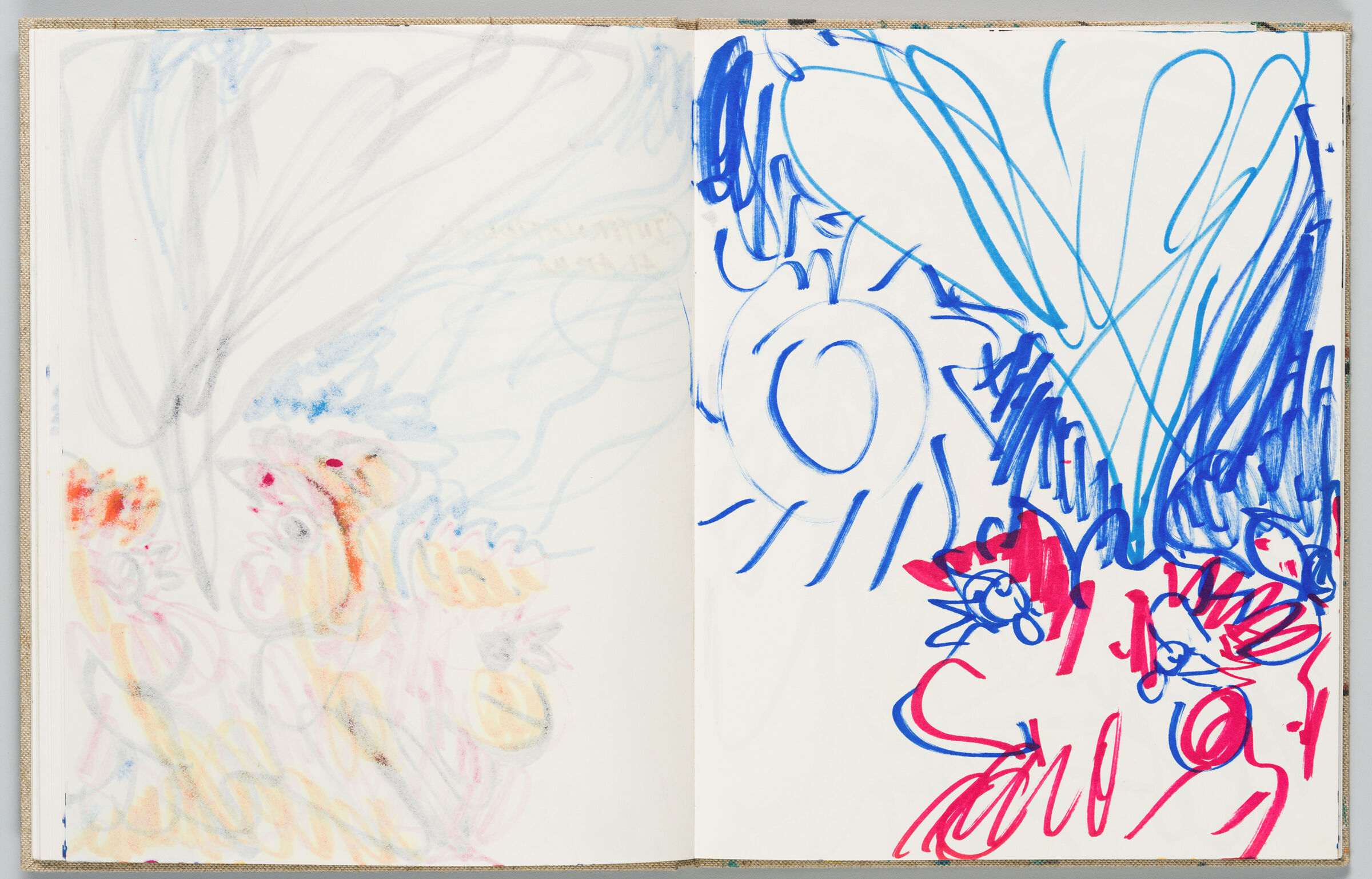 Untitled (Bleed-Through Of Previous Page, Left Page); Untitled (Sky Art 