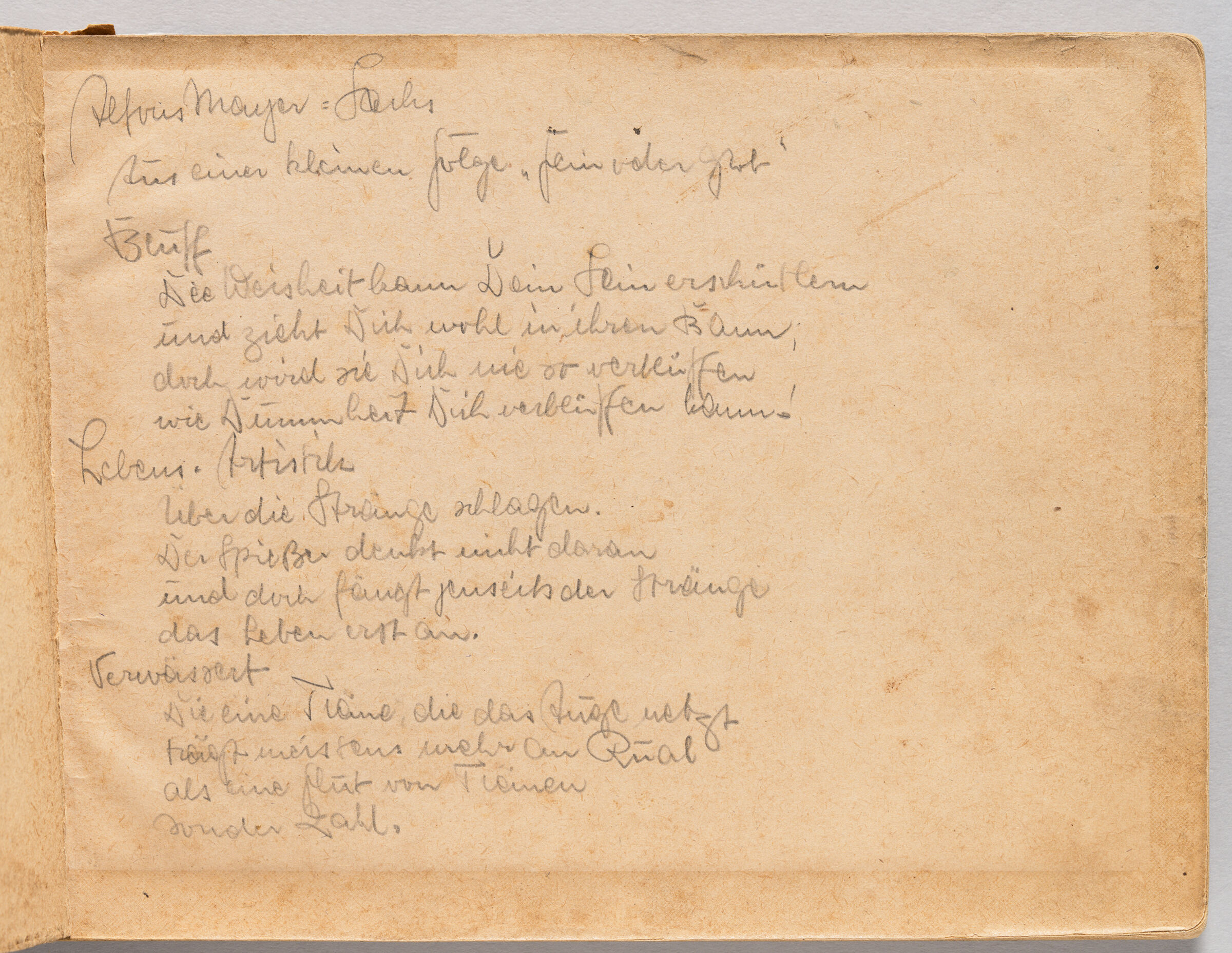 Untitled (Front Endpaper With Signature And Address, Left Page); Untitled (Notes, Right Page)