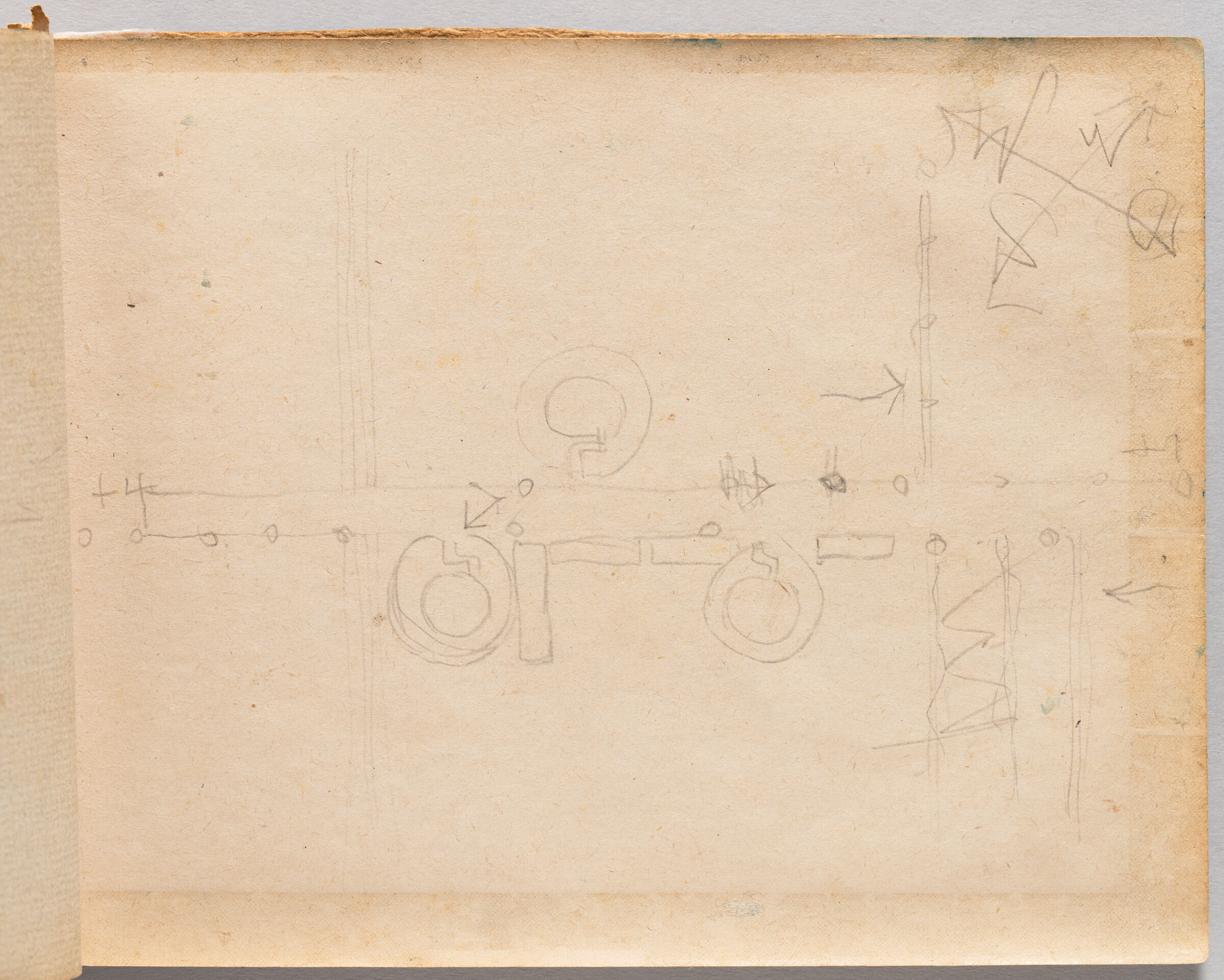 Untitled (Blank, Left Page); Untitled (Diagram/Plan, Right Page)