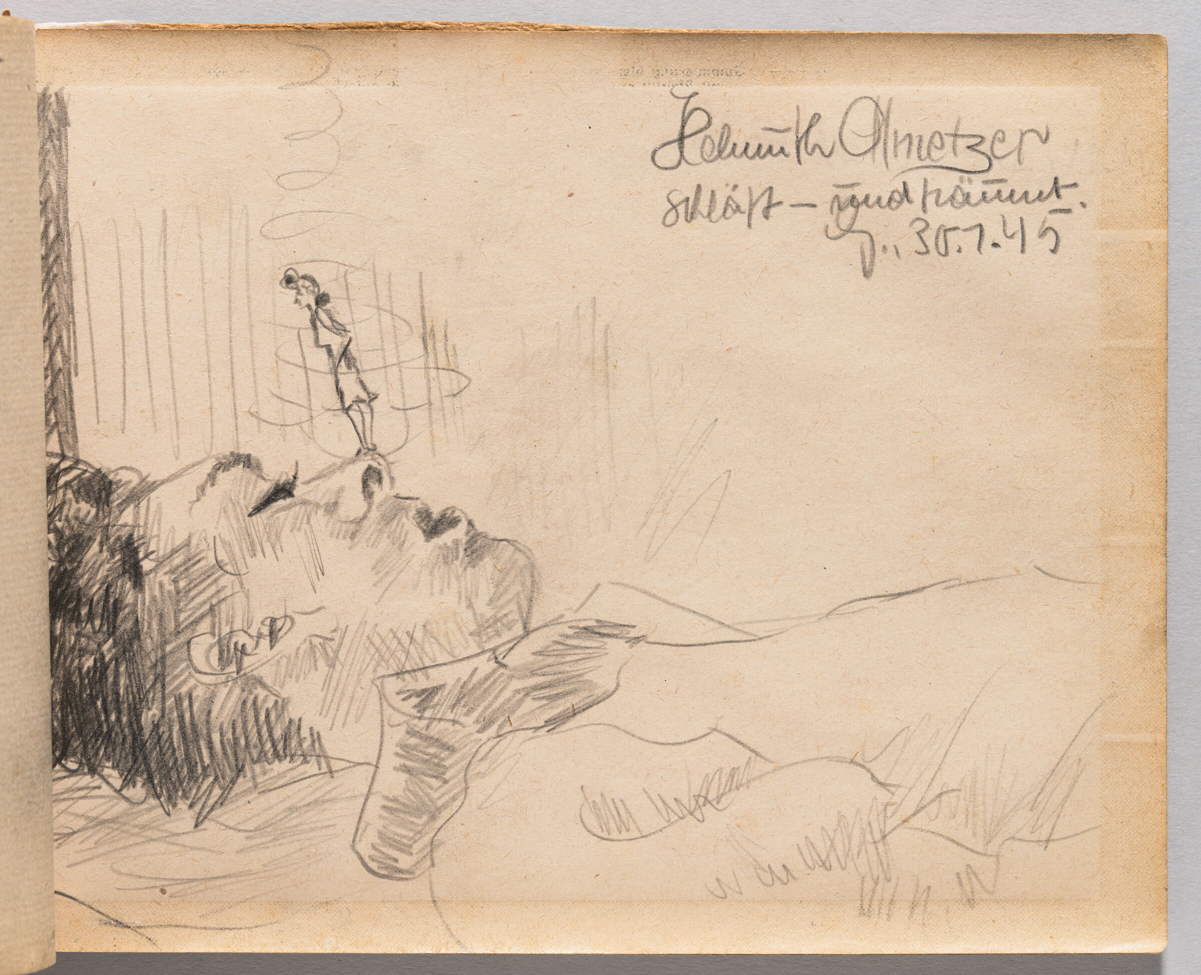 Untitled (Blank, Left Page); Untitled (Boy Dreaming, Right Page)