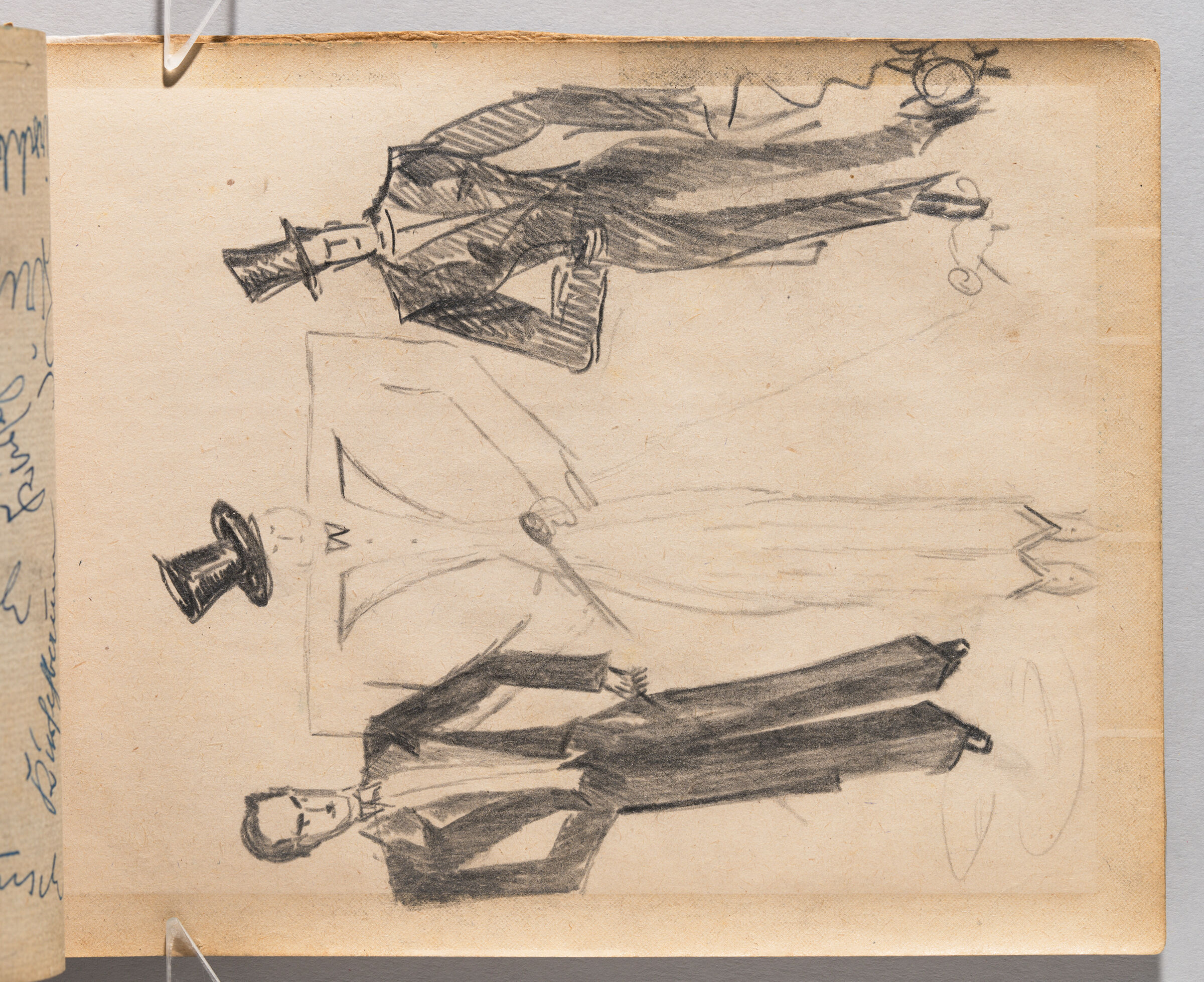 Untitled (Notes, Left Page); Untitled (Men In Formal Wear, Right Page)