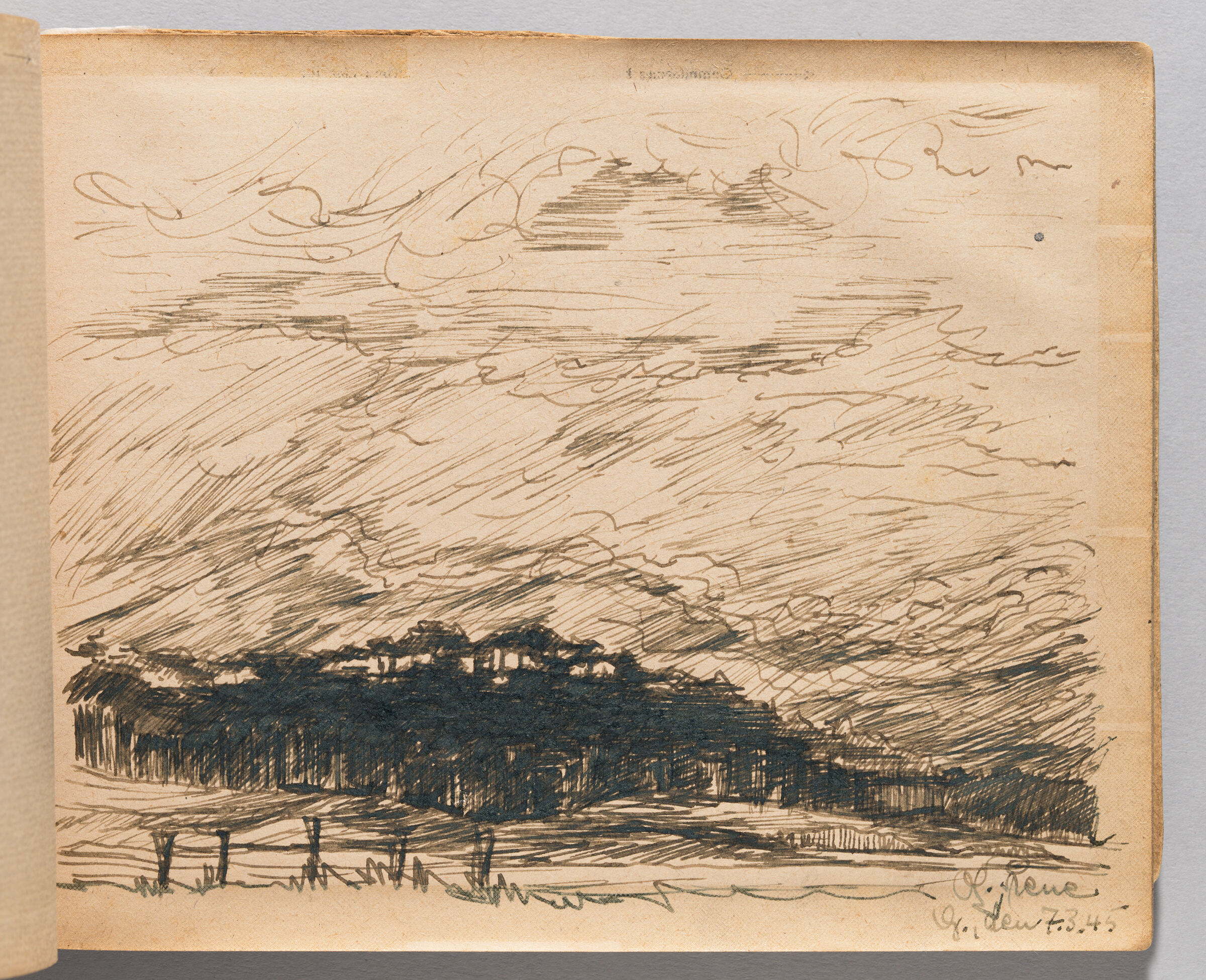 Untitled (Blank, Left Page); Untitled (Landscape, Right Page)