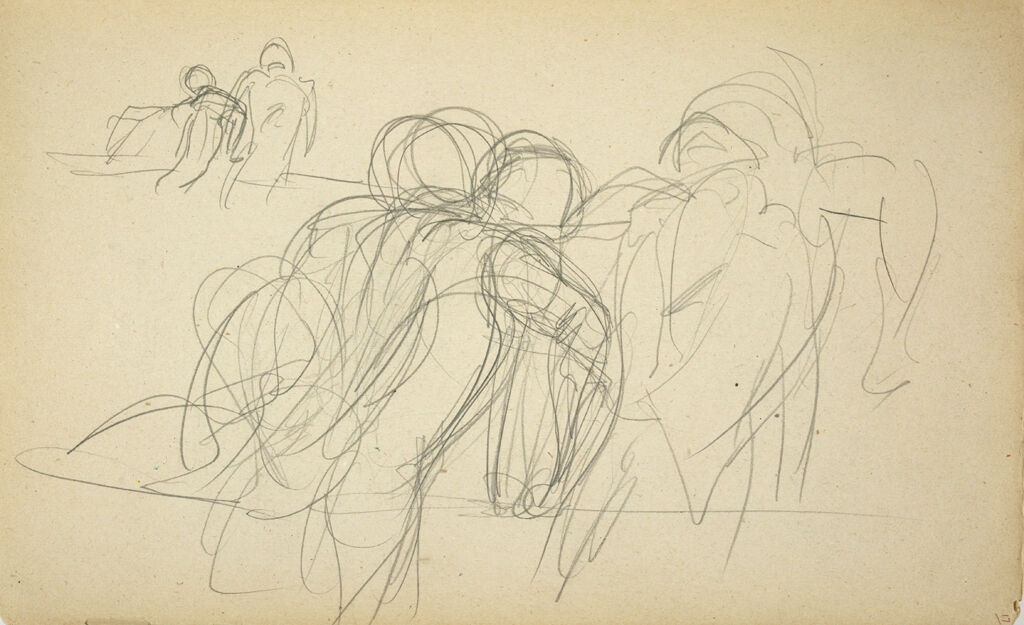 Sketches For Figures, Boston Public Library (Recto And Verso)